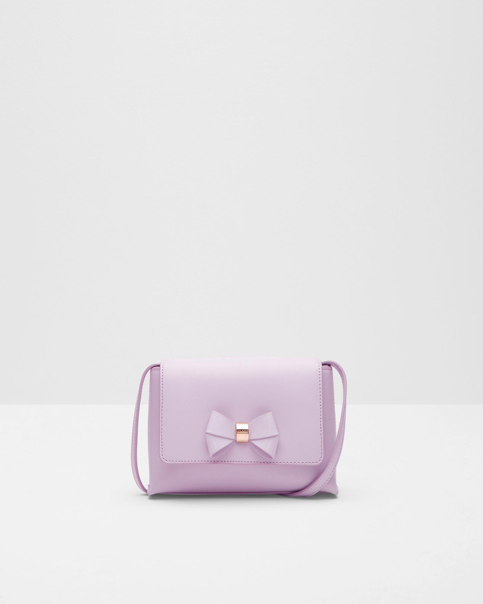 Ted Baker Bow Detail Leather Crossbody Bag in Lilac (Purple) Lyst