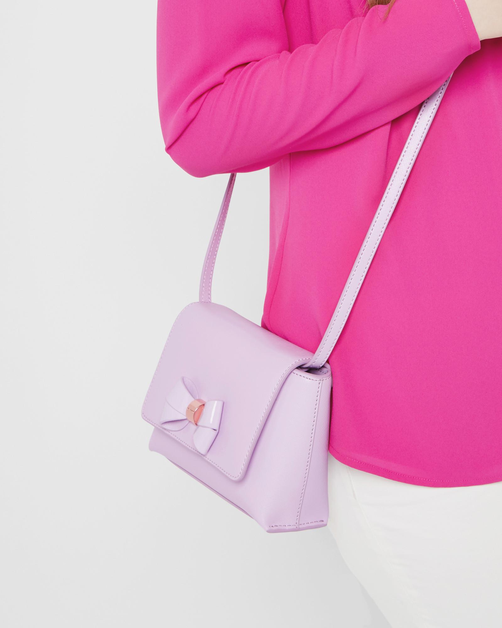 Ted Baker Bow Detail Leather Crossbody Bag in Lilac (Purple) Lyst