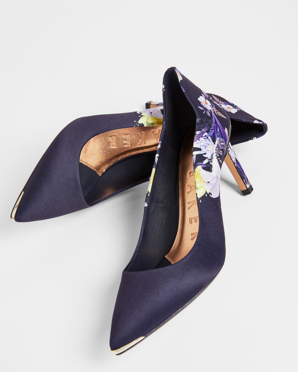 navy glitter court shoes
