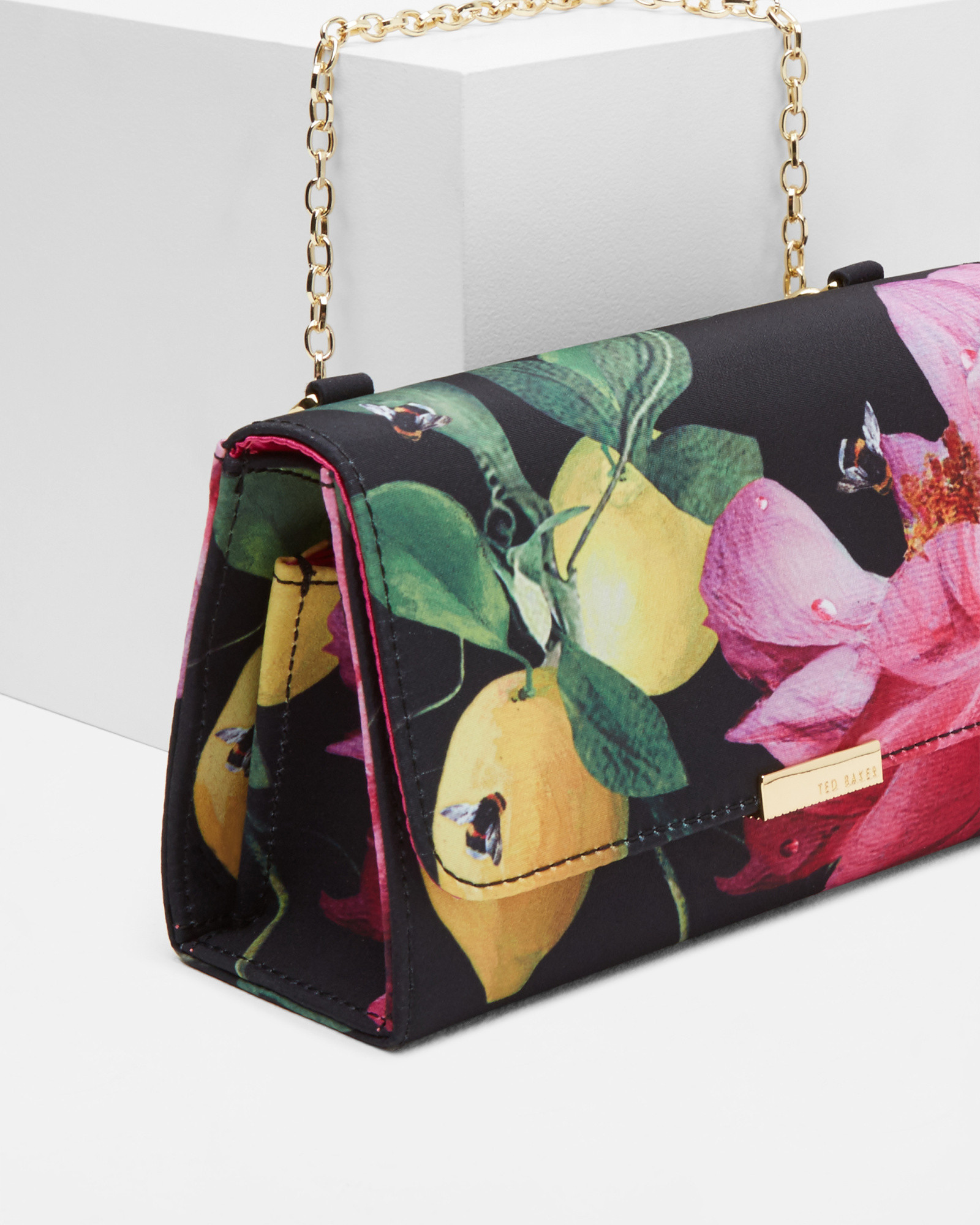 Ted Baker Synthetic Citrus Bloom Clutch Bag in Black Lyst