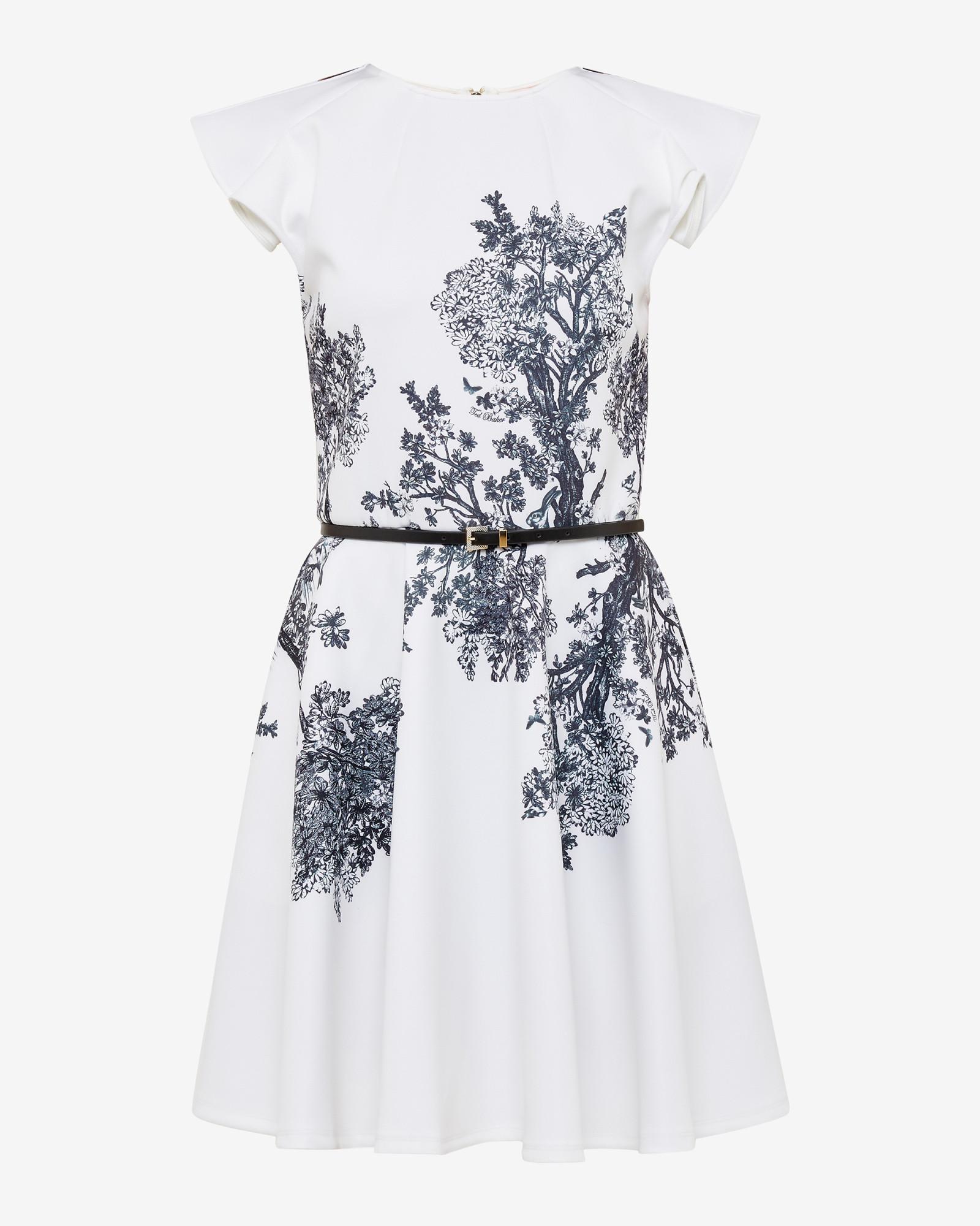 Ted Baker Woodland Toile Skater Dress in White Lyst