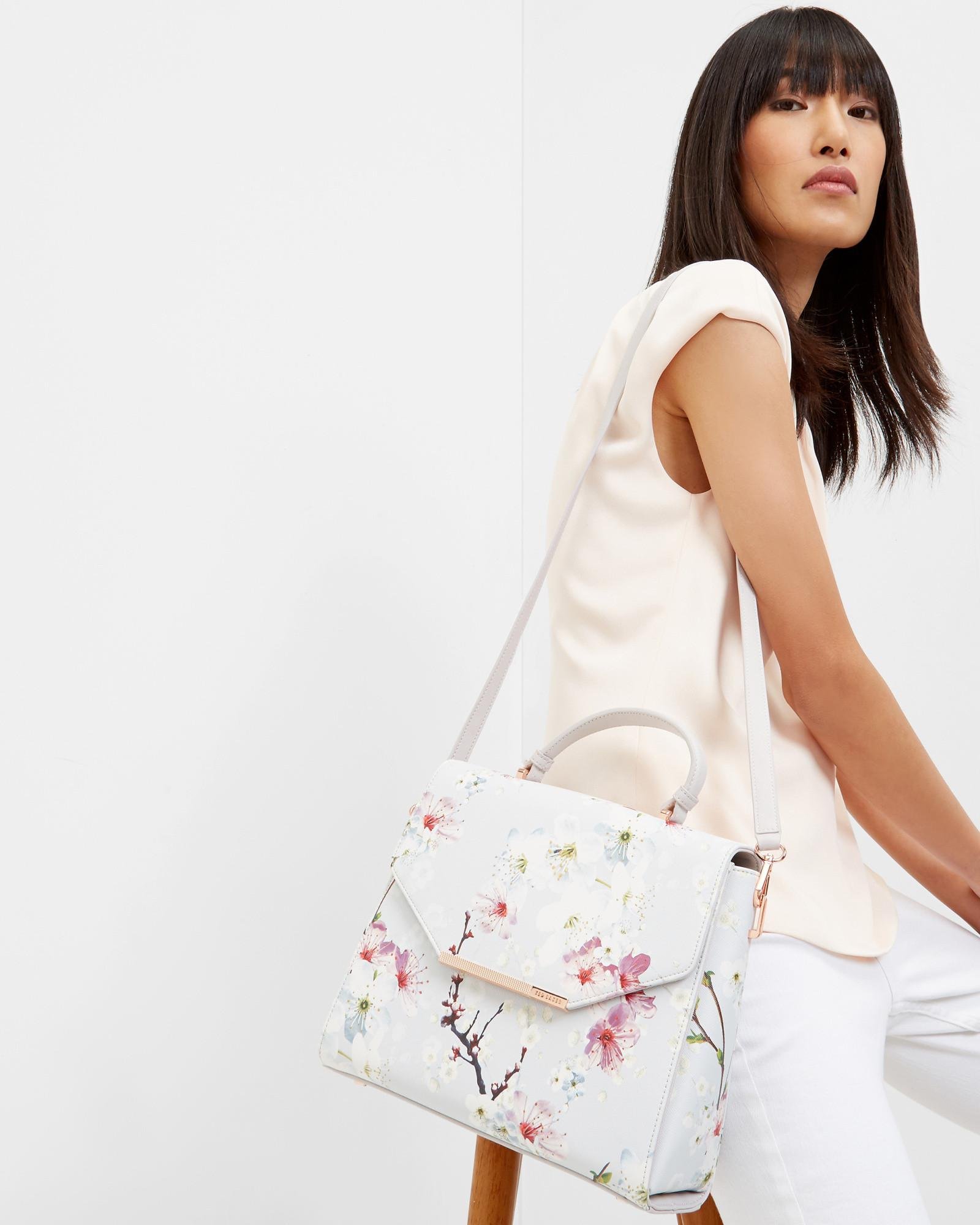 Ted Baker Oriental Blossom Tote Bag in Gray | Lyst
