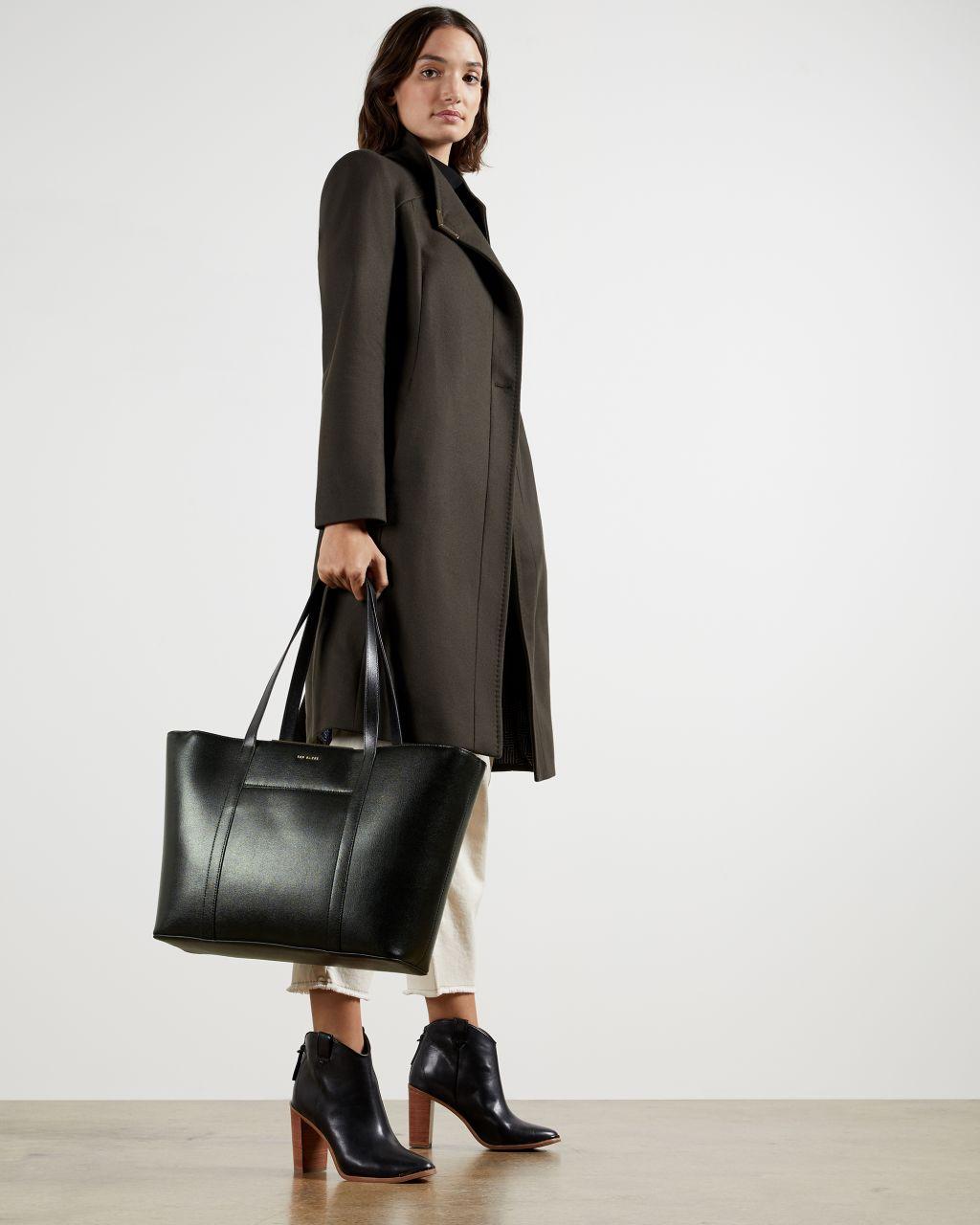 Ted Baker Golnaz Saffiano Bag in Black