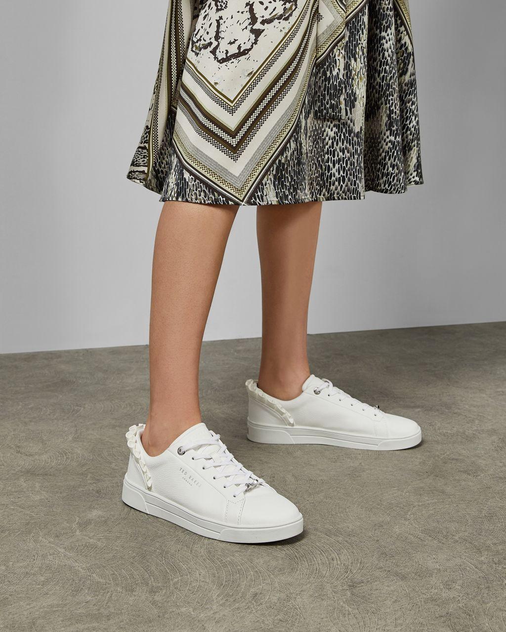 ted baker pink ruffle trainers