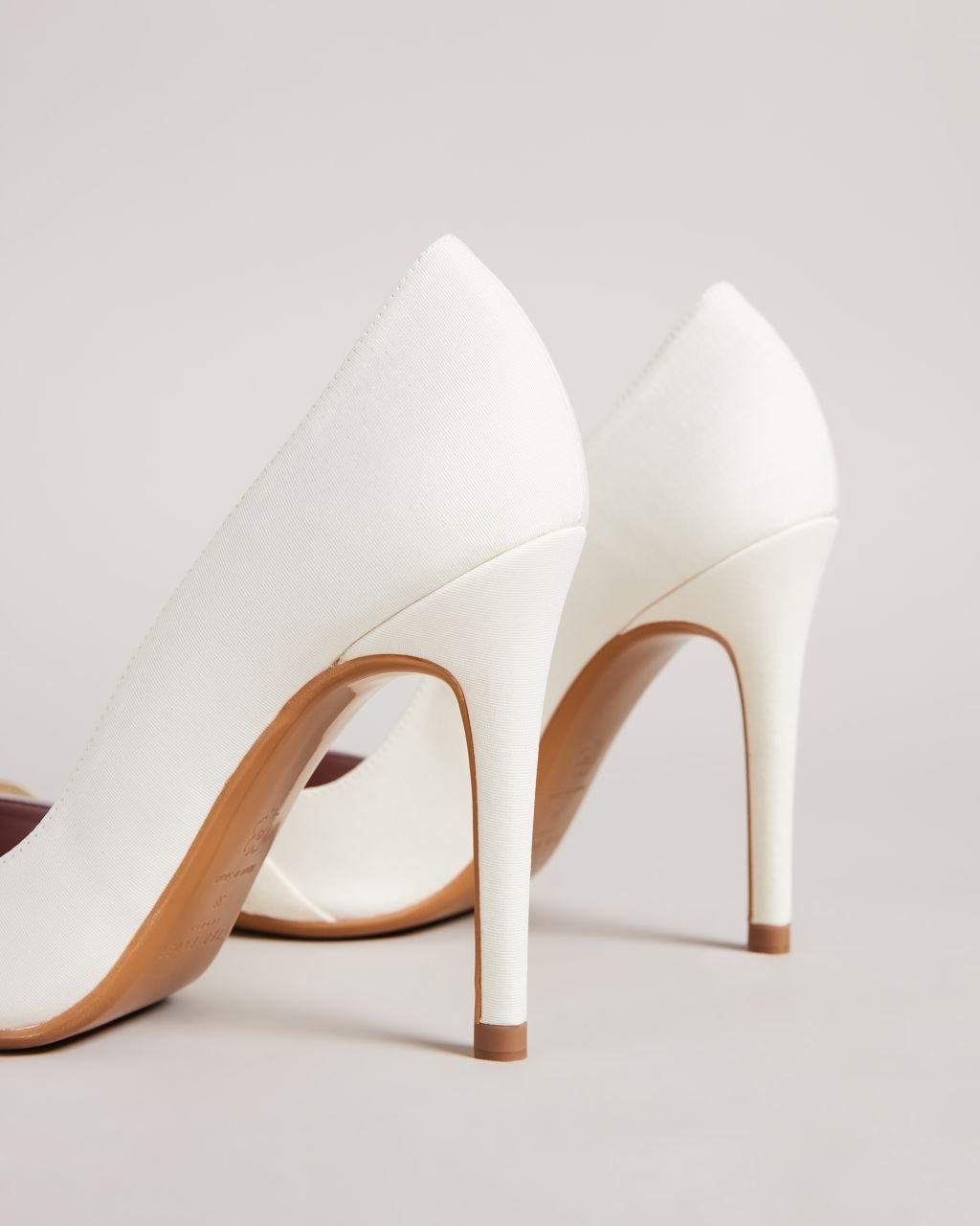 Ted Baker Moire Satin Bow Court Shoes in White | Lyst