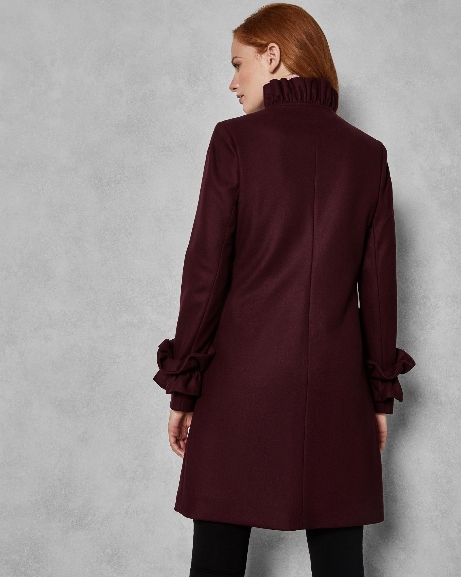 ted baker deep purple coat