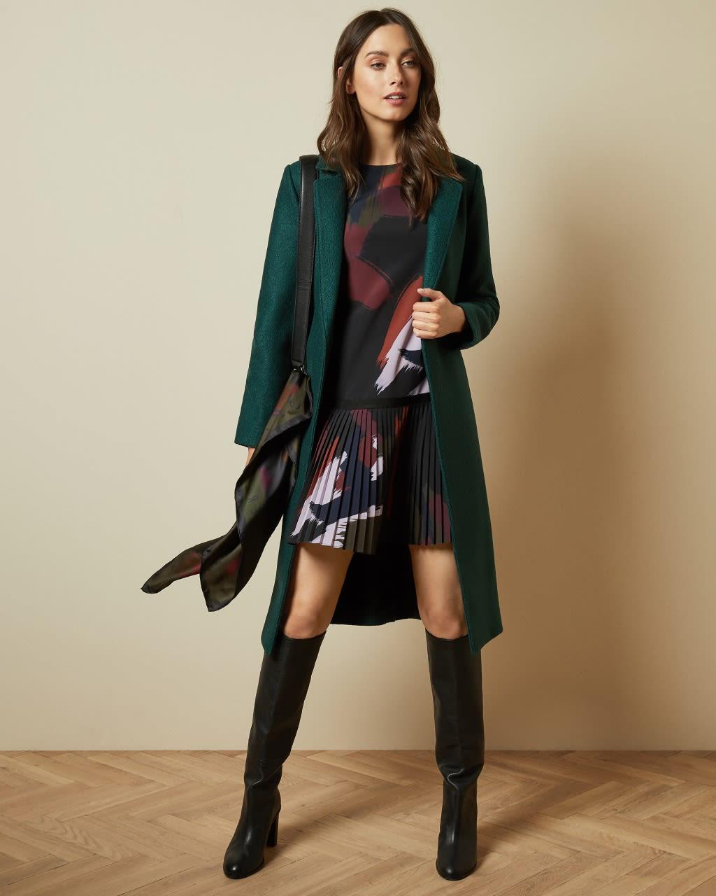 ted baker chelsyy coat green