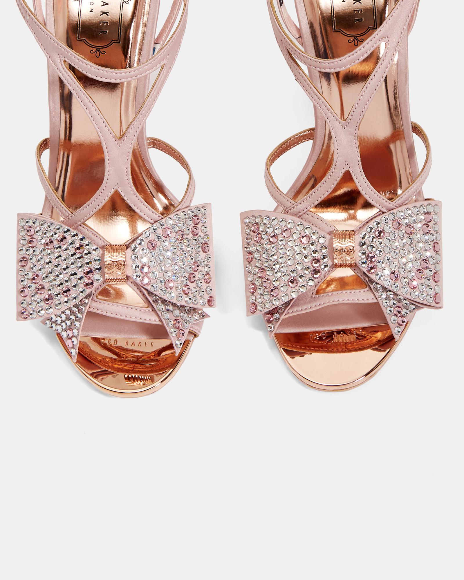 ted baker white bow sandals