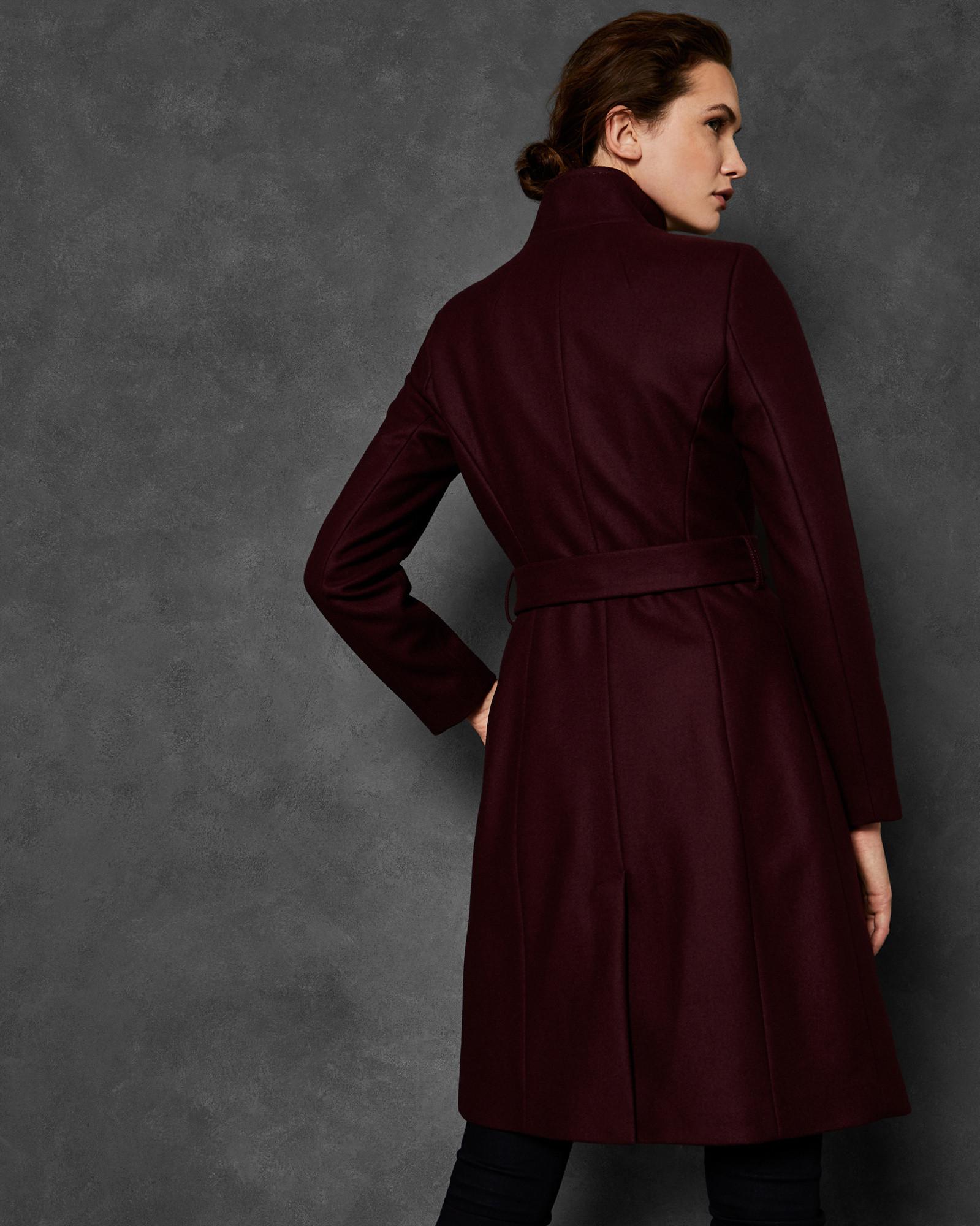 midi wool wrap coat