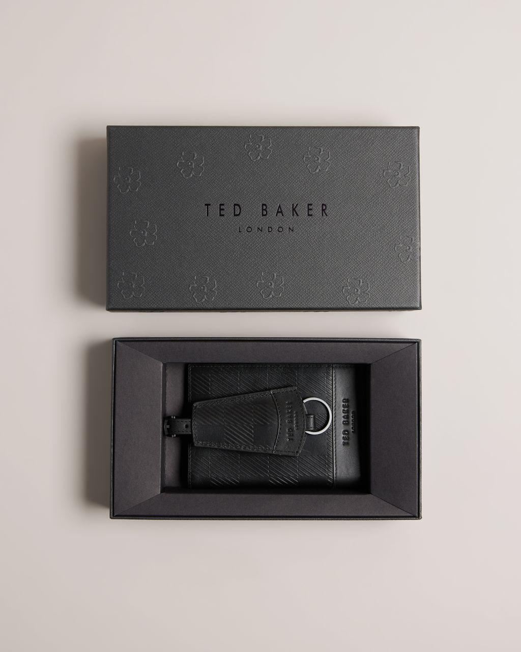 Ted Baker Passport Holder And Keyring Gift Set in Gray for Men | Lyst