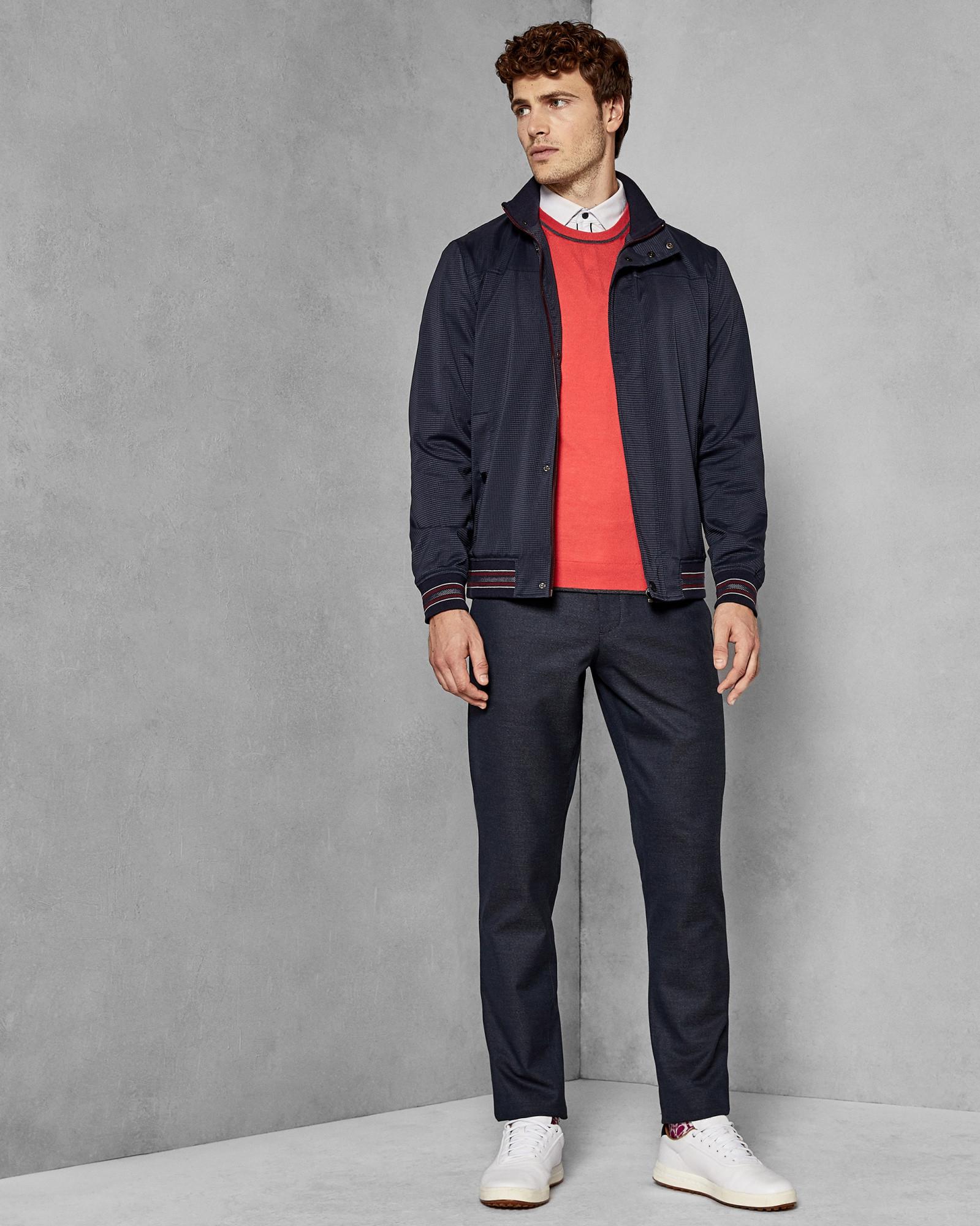 Ted Baker Synthetic Golf Bomber Jacket in Blue for Men Lyst