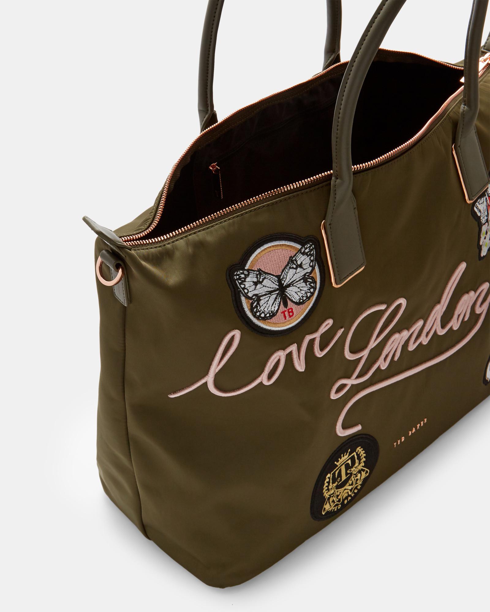 ted baker khaki large tote bag