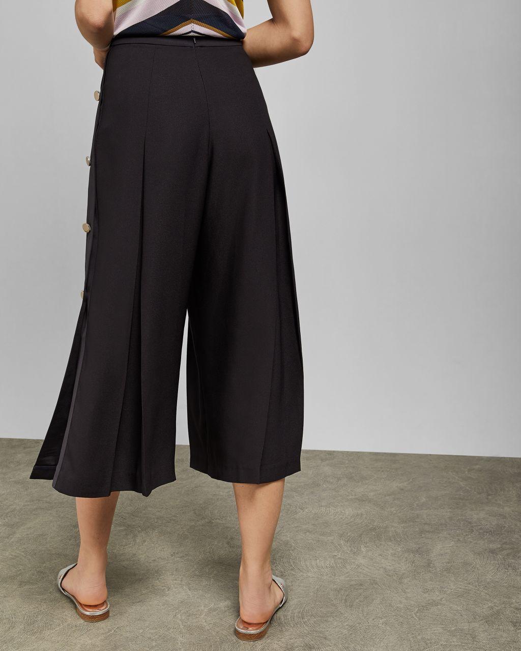 Ted Baker Button Side Culottes in Navy (Blue) - Lyst