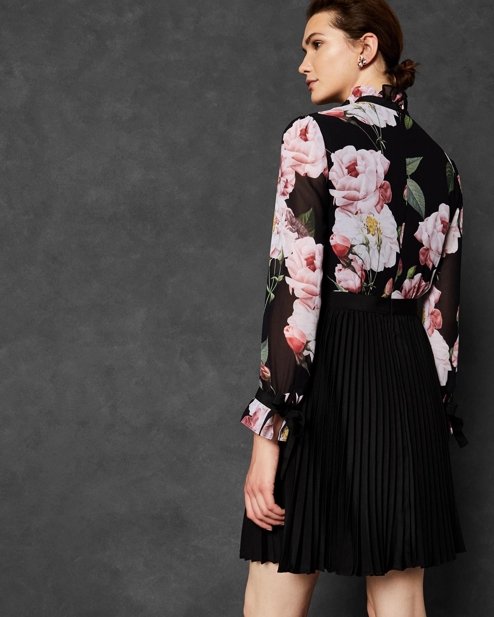 daysea iguazu frill bow sleeve dress