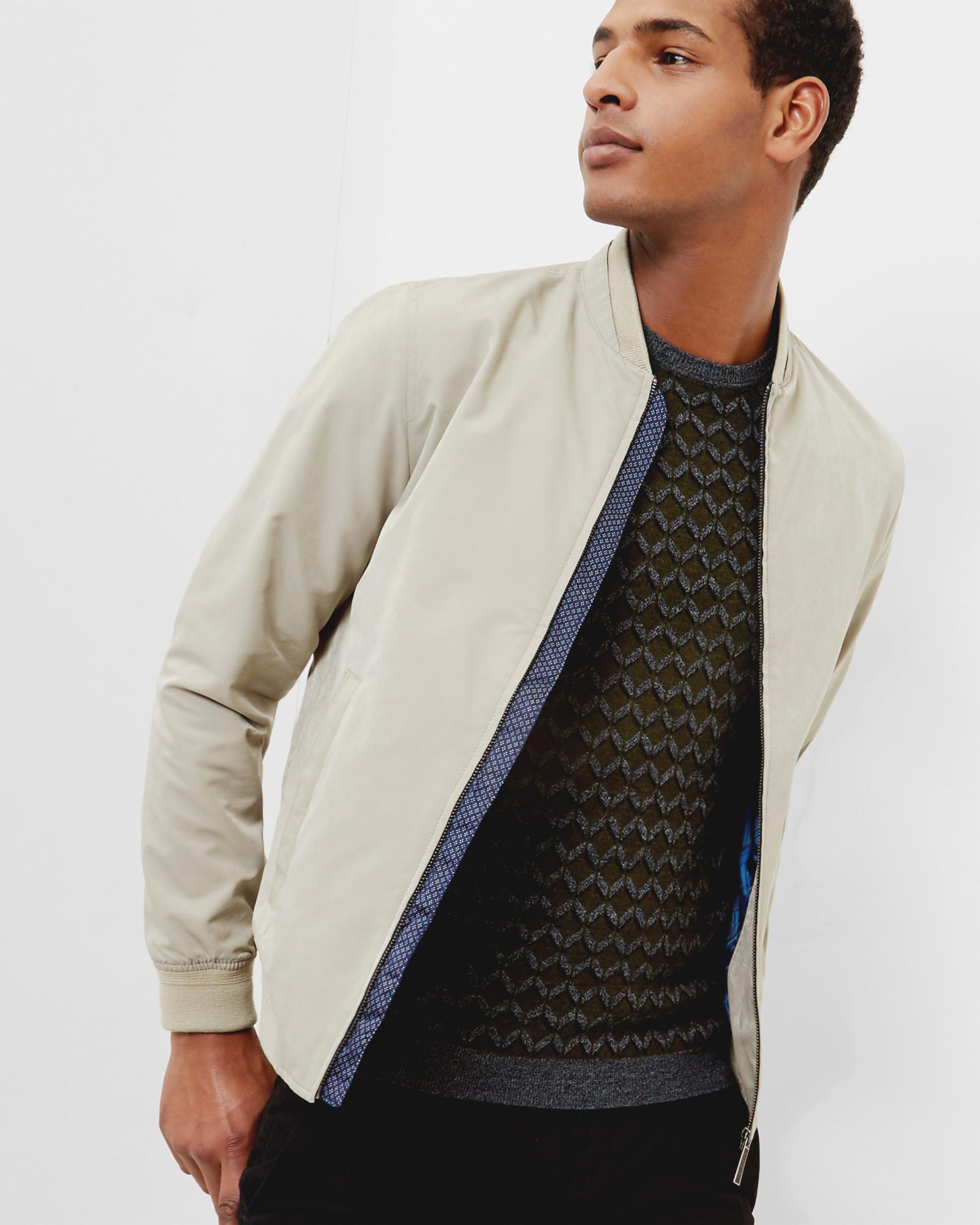 ted baker microfibre bomber jacket