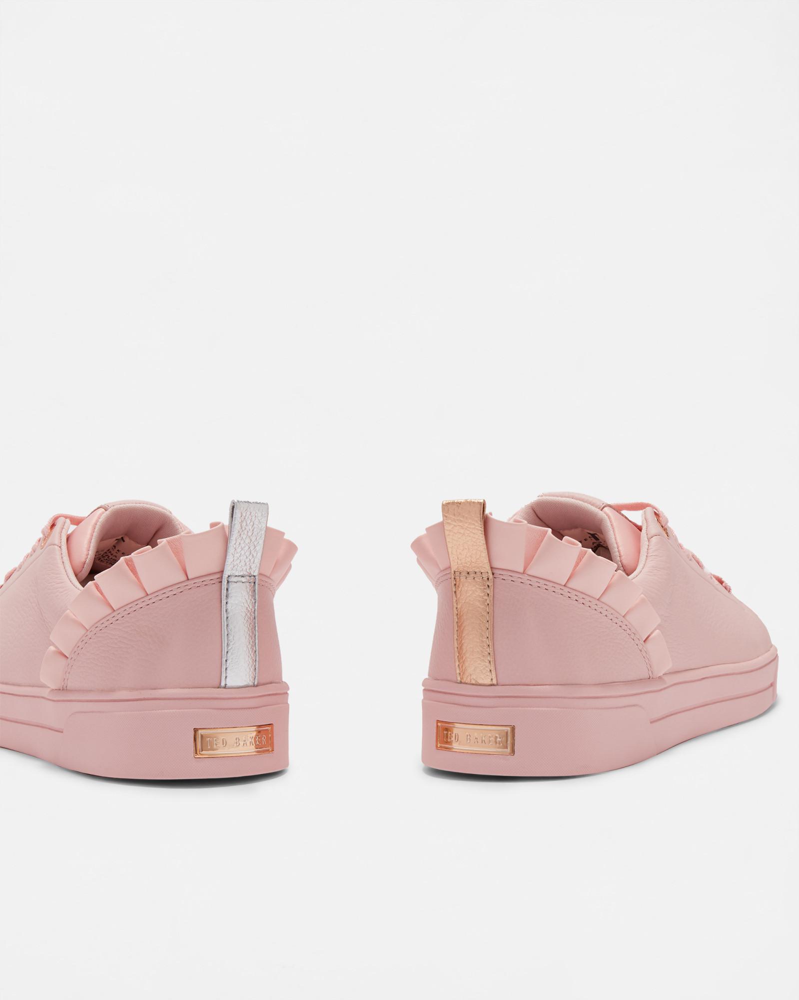 ted baker pink ruffle trainers