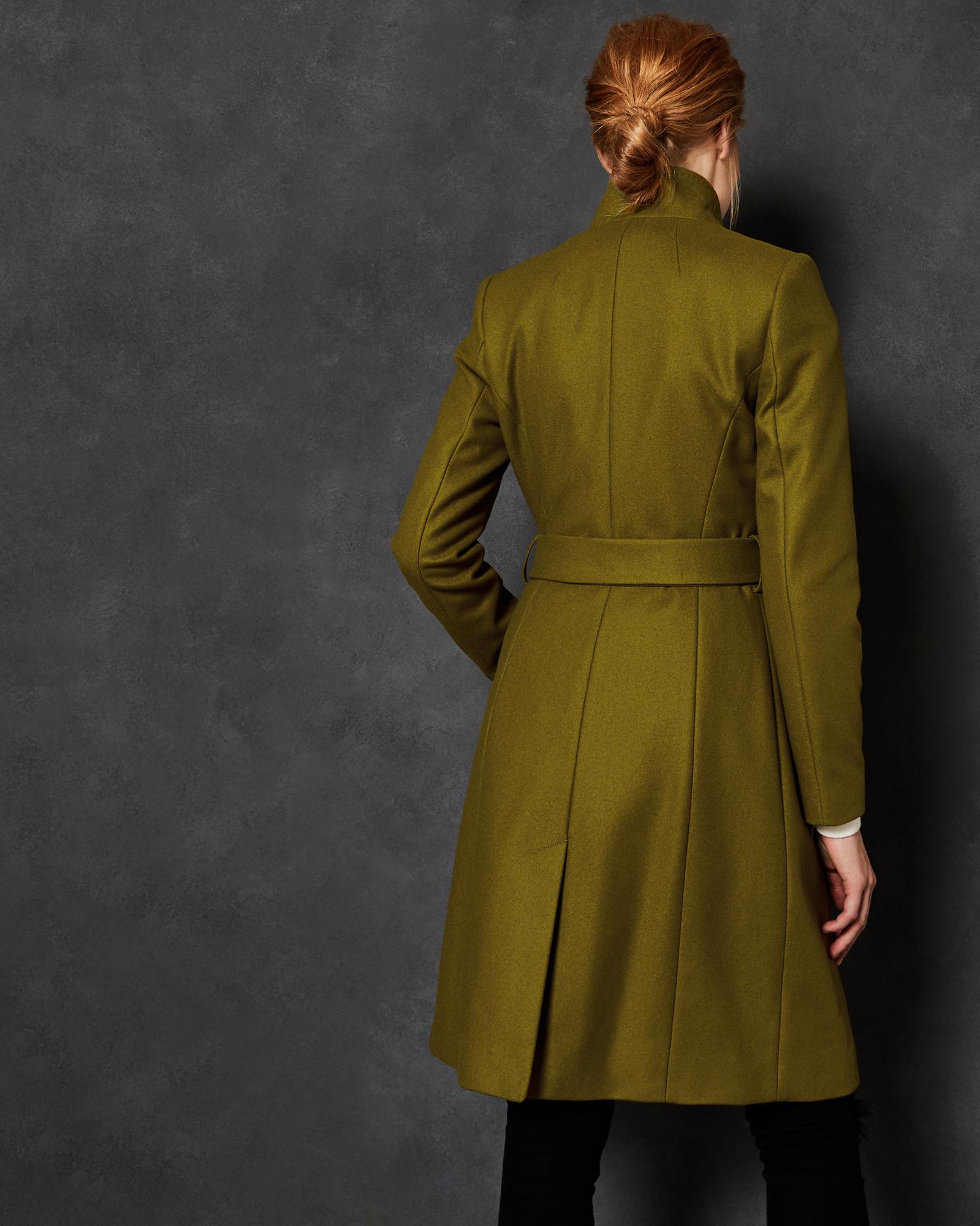 midi wool wrap coat