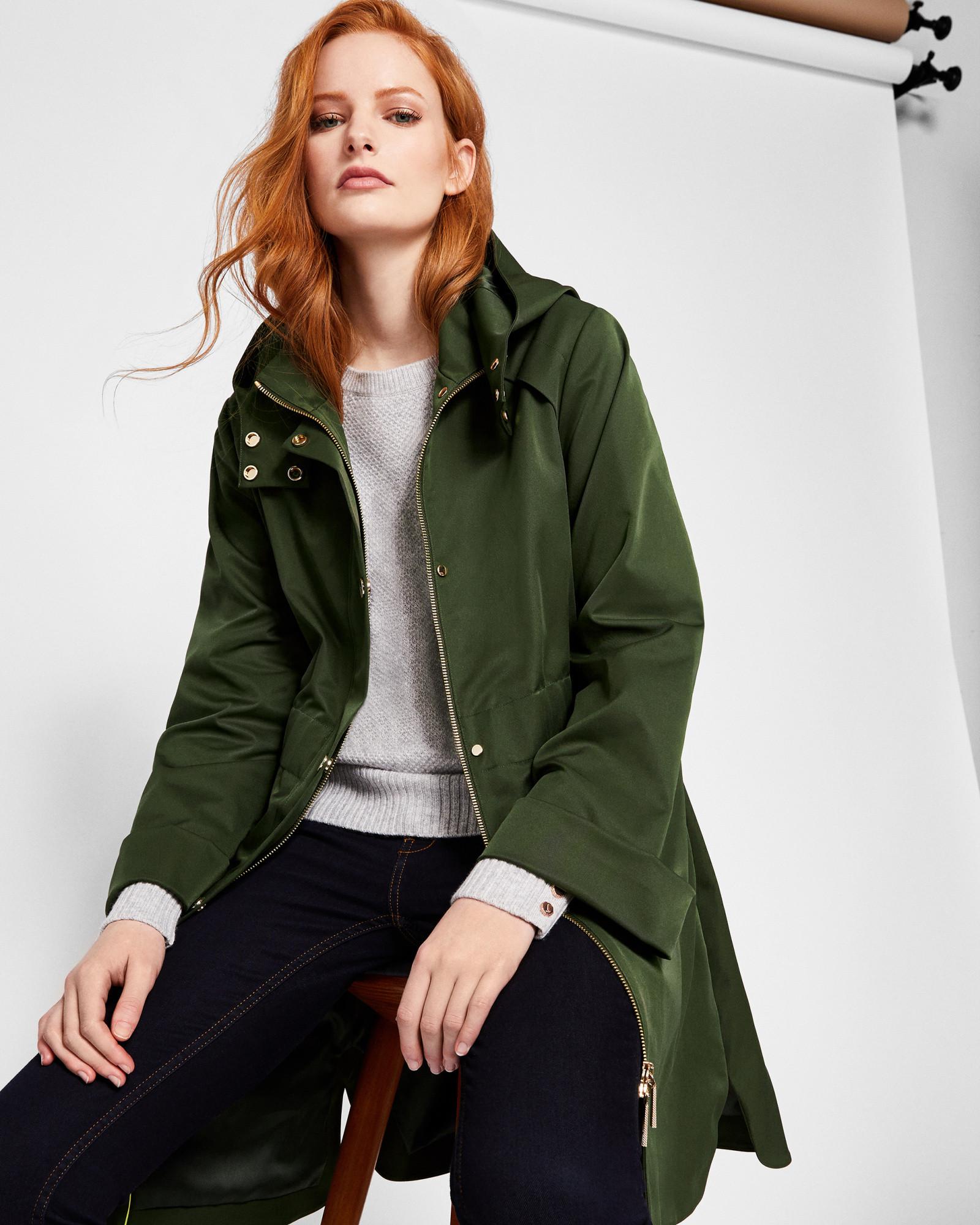 Ted Baker Synthetic Lightweight Hooded Parka in Dark Green (Green) - Lyst