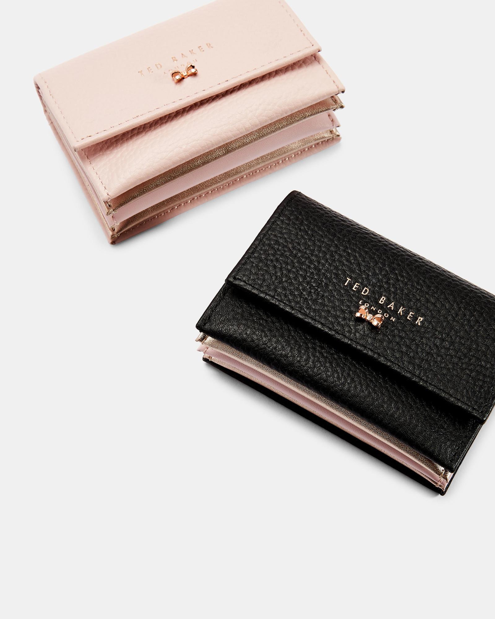 Ted Baker Textured Leather Concertina Credit Card Holder in Black Lyst