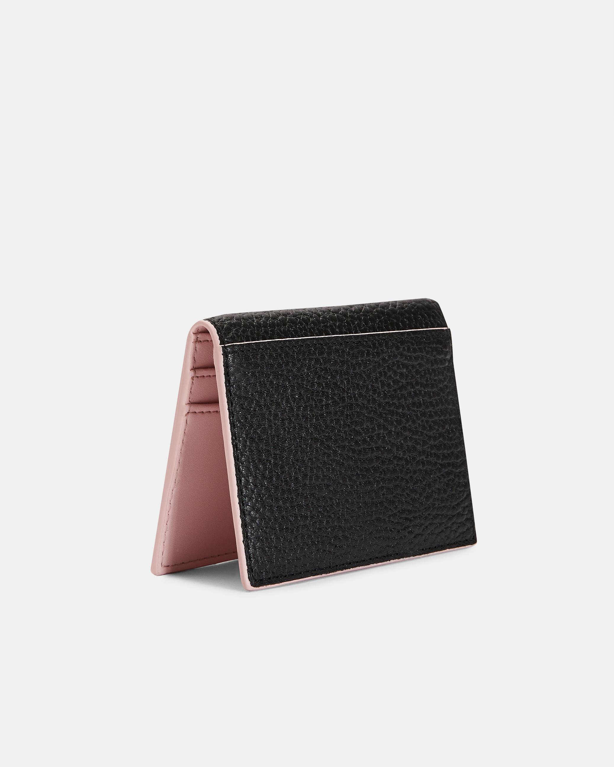 Ted Baker Textured Leather Card Holder in Black | Lyst