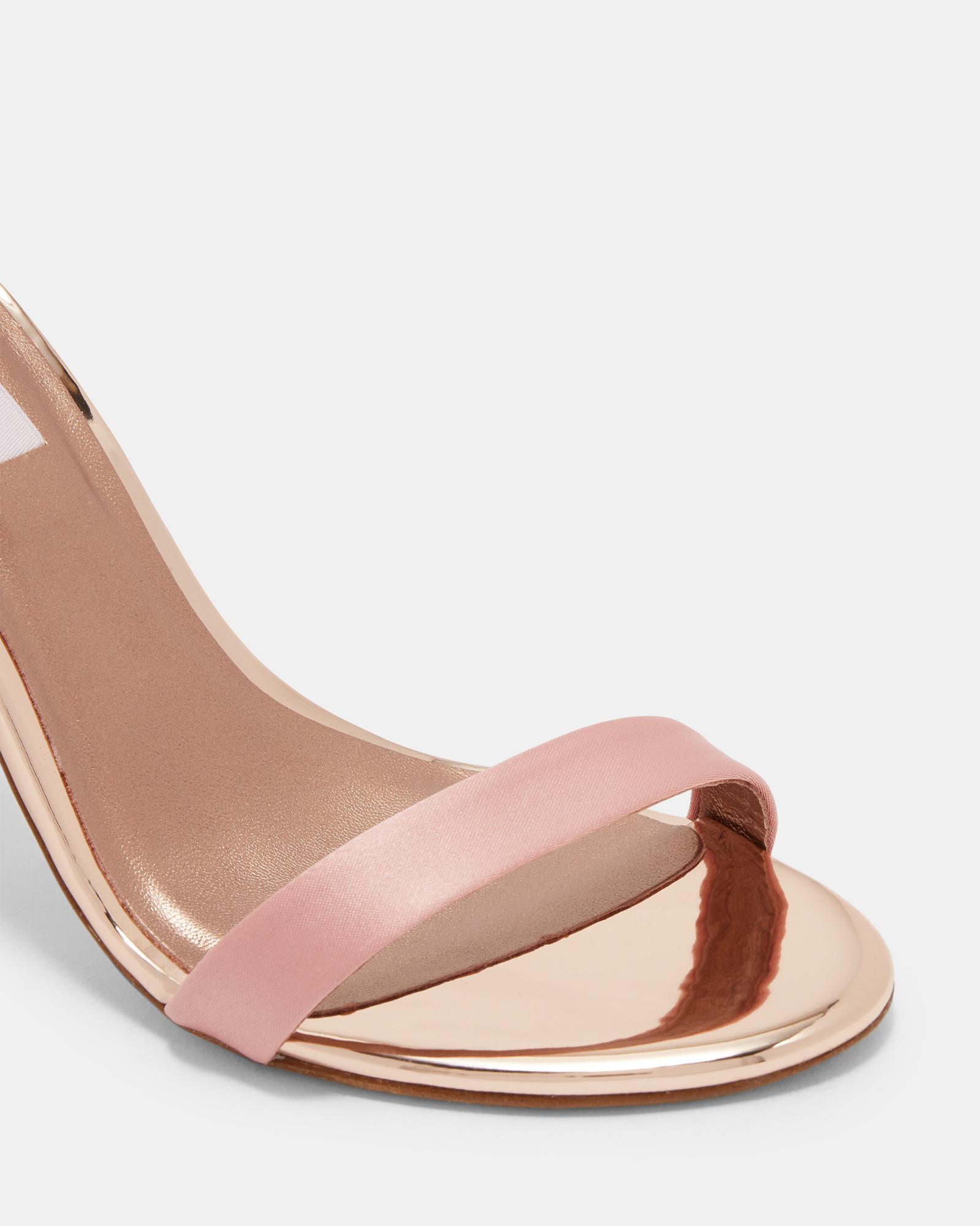 Ted Baker Bow Detail Heeled Sandals in Pink | Lyst