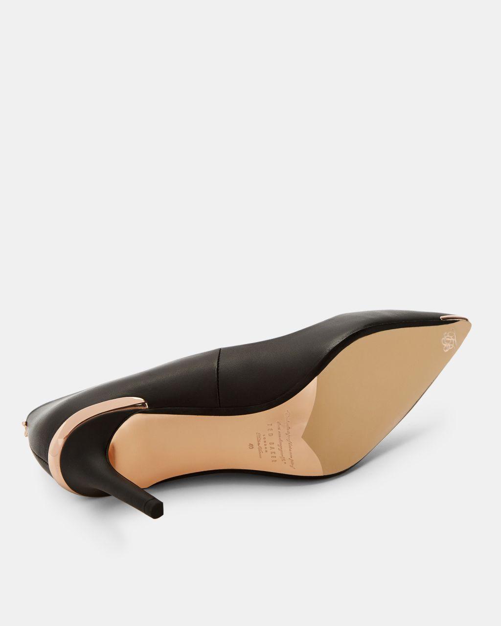 Ted Baker Pointed Toe Leather Court Shoes in Black - Lyst
