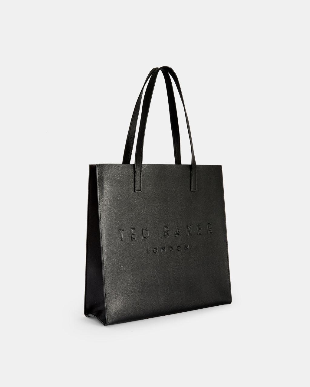 Ted Baker Large Crosshatch Icon Bag in Black | Lyst
