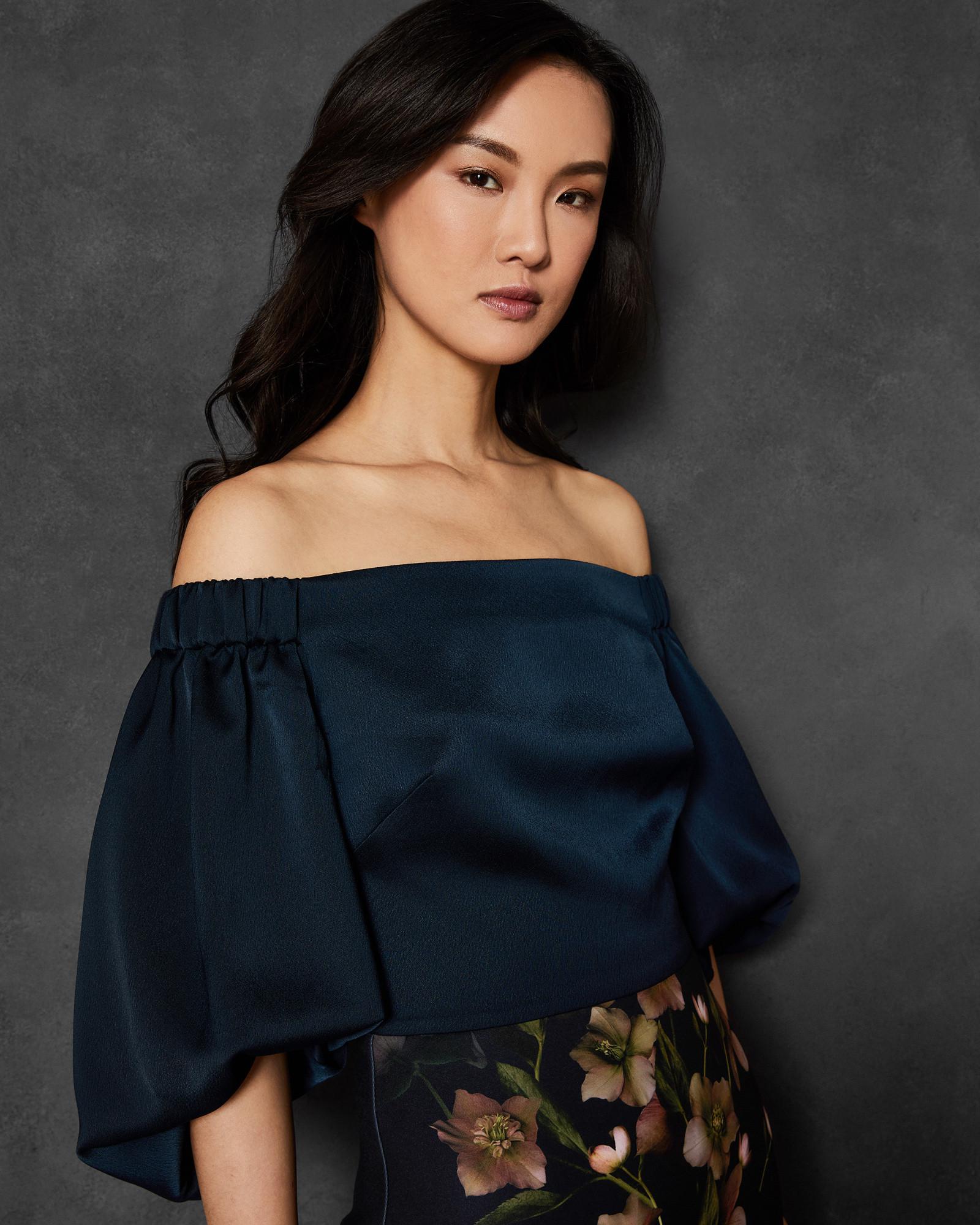 ted baker arboretum off shoulder midi dress