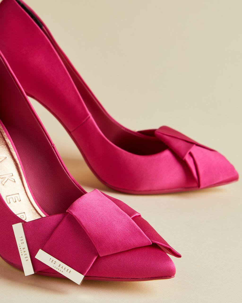 Ted Baker Satin Bow Detail Courts in Bright Pink (Pink) - Lyst