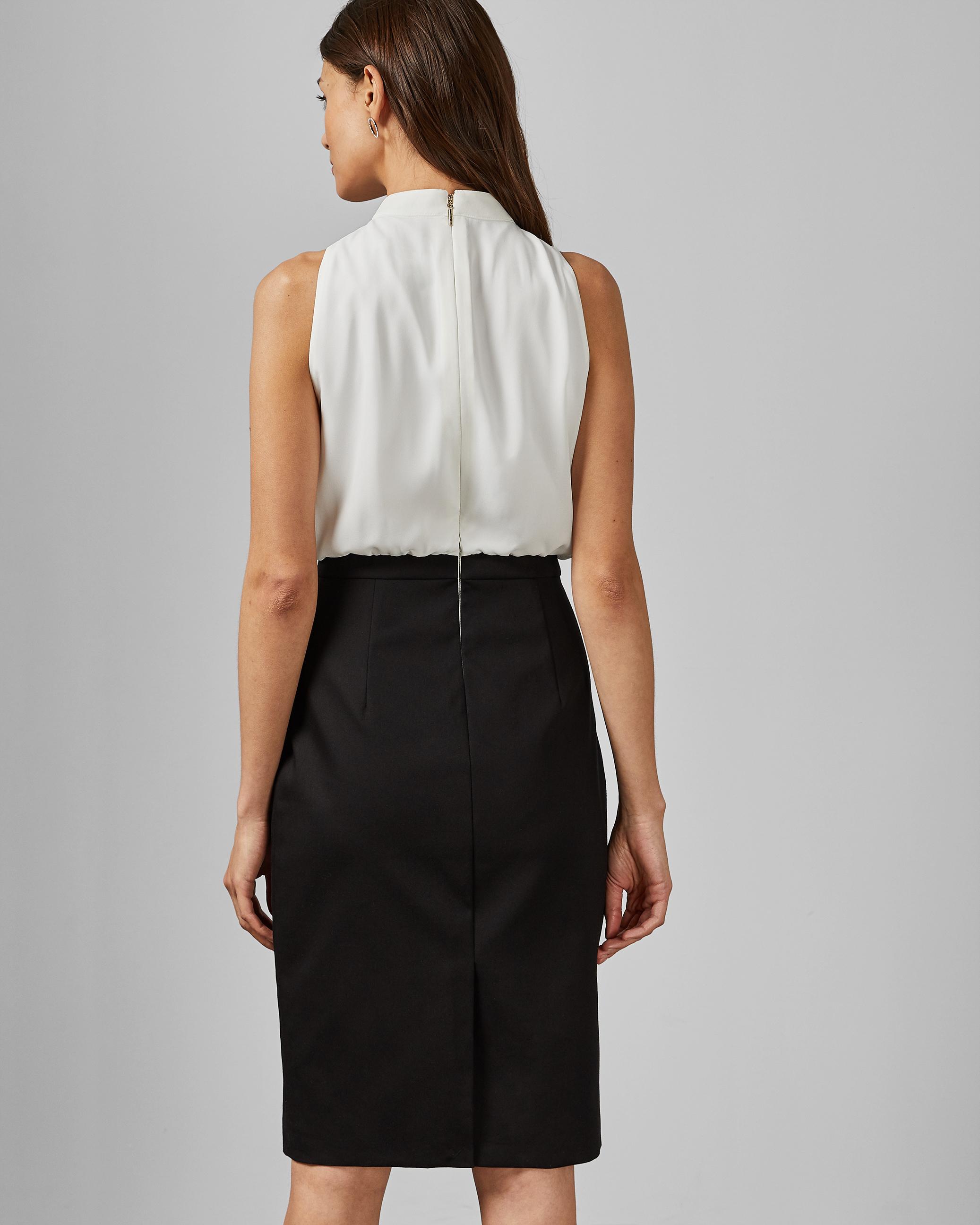 Ted Baker Synthetic Halter Neck Pencil Dress in Black - Save 20% - Lyst