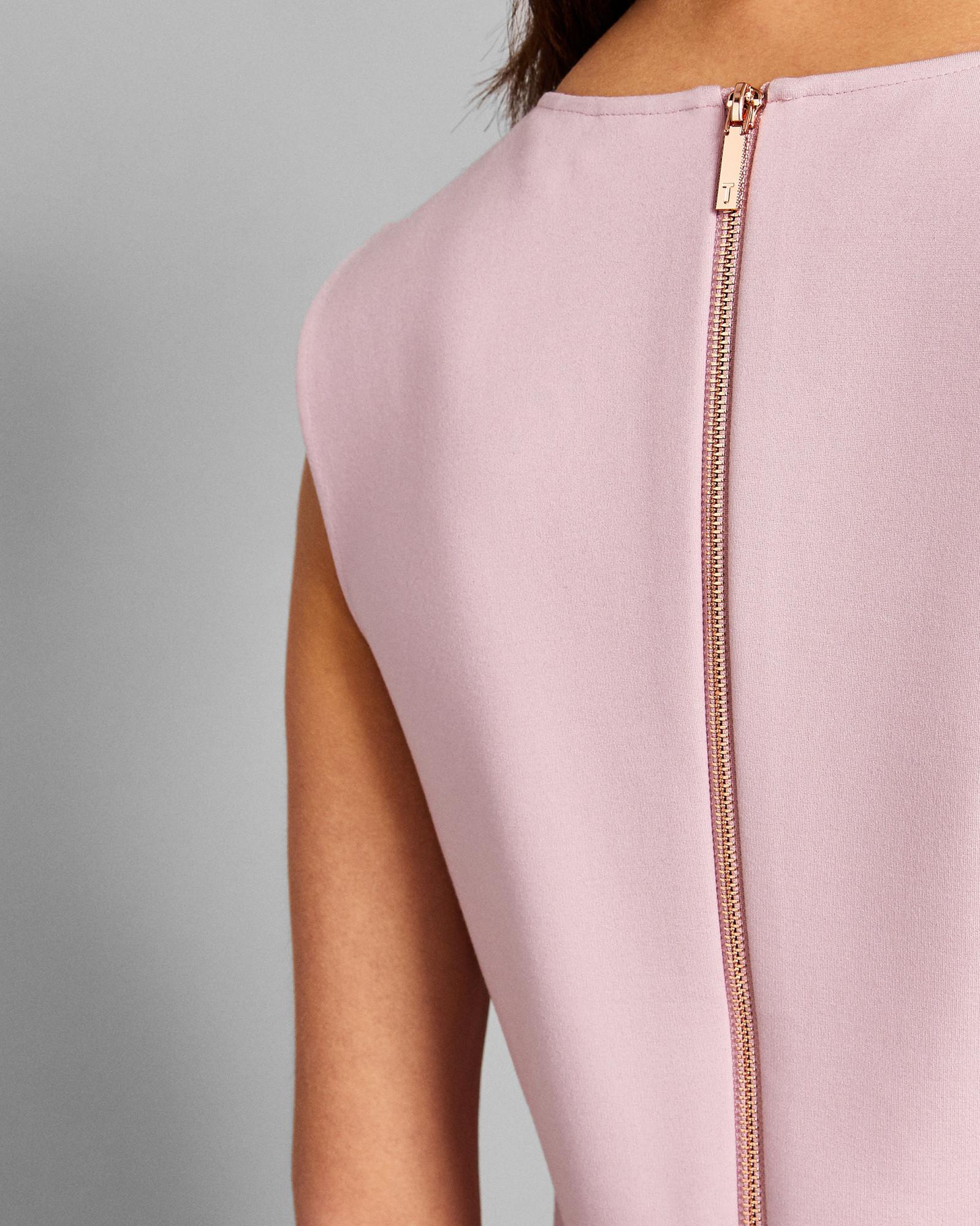ted baker marggia satin loop shift dress