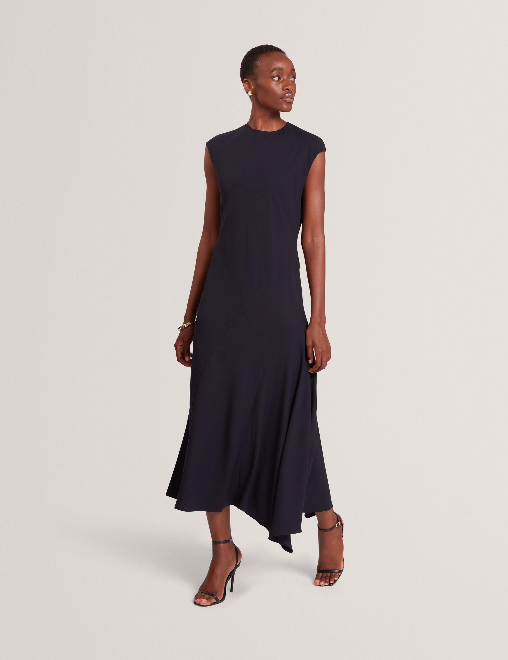ted baker asymmetric knit dress Pleated Panel Sleeveless Knit Mini Dress | Jacara