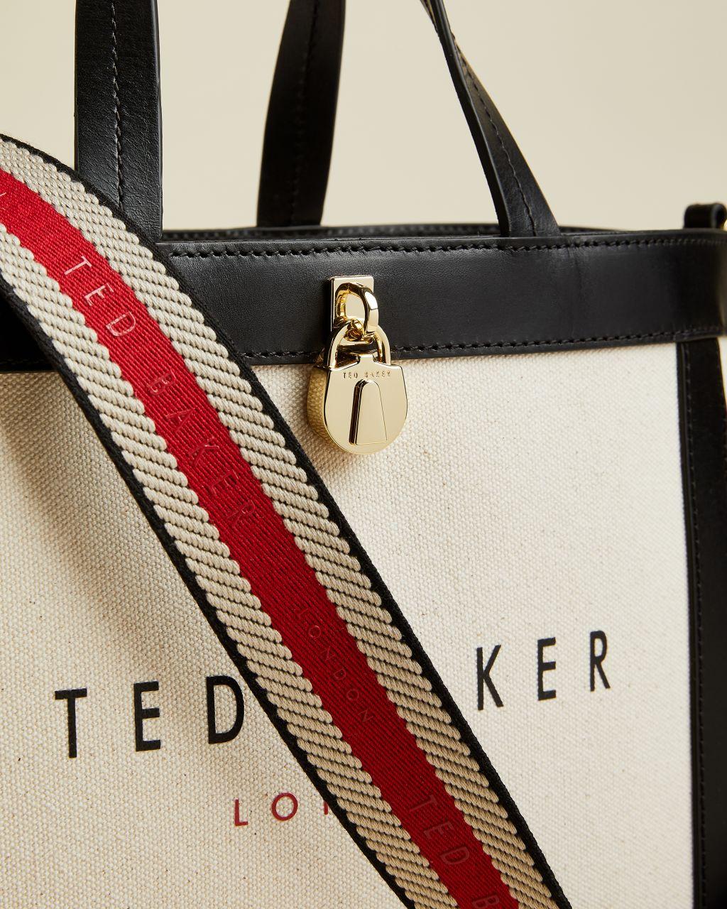 Ted Baker Canvas Small Tote in Black | Lyst