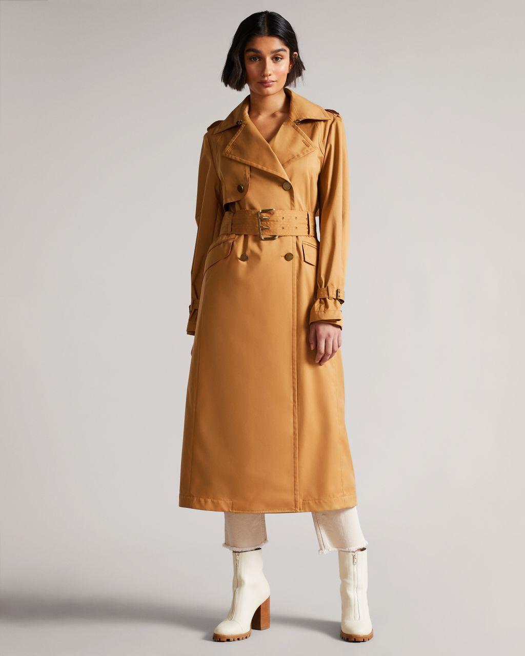 Ted Baker Double Faced Lightweight Trench Coat in Metallic | Lyst