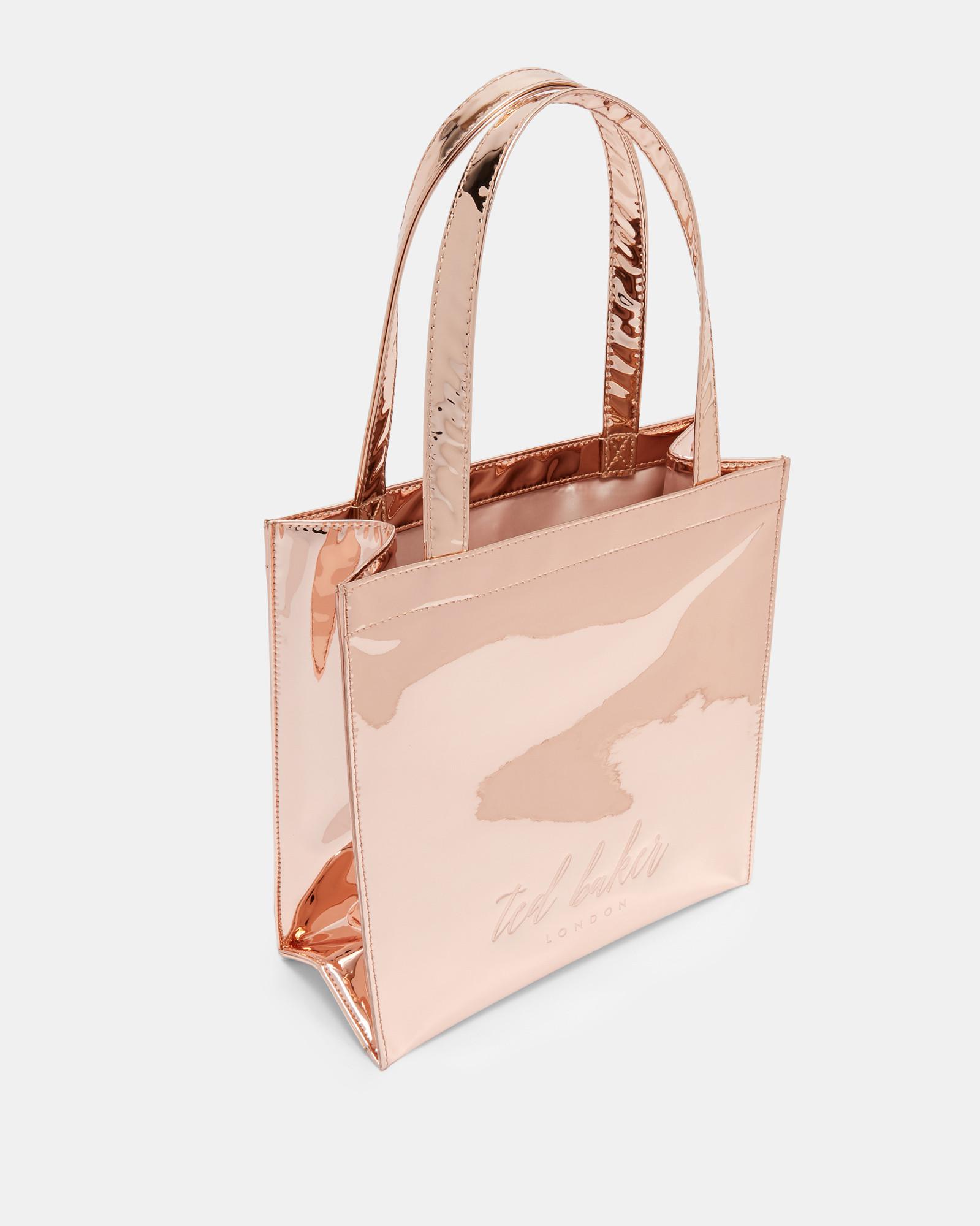 Ted Baker Cotton Small Mirrored Icon Bag in Rose Gold (Pink) | Lyst