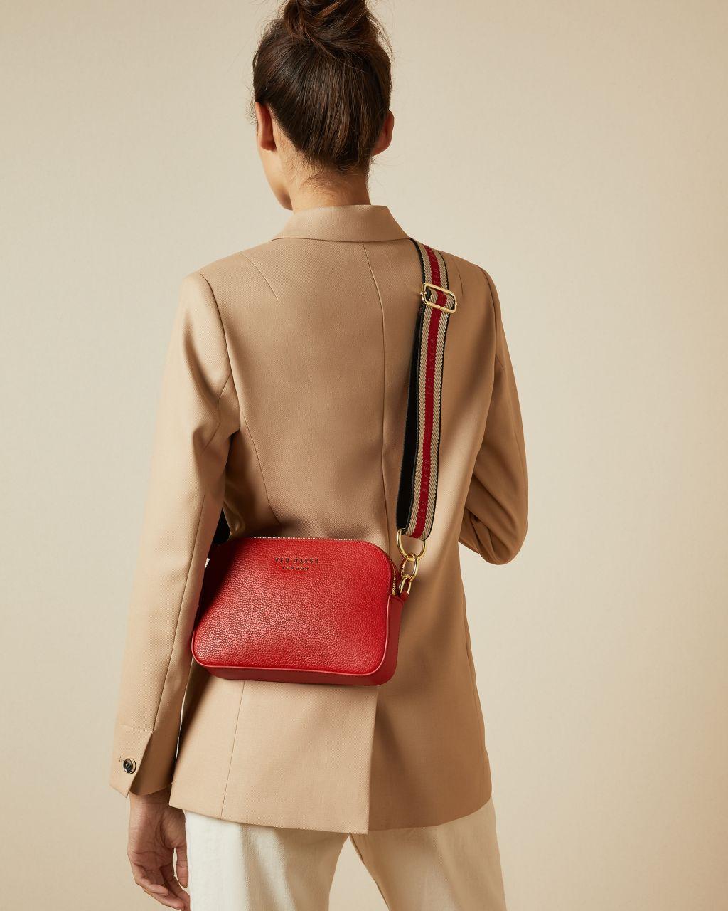 ted baker webbing strap leather backpack