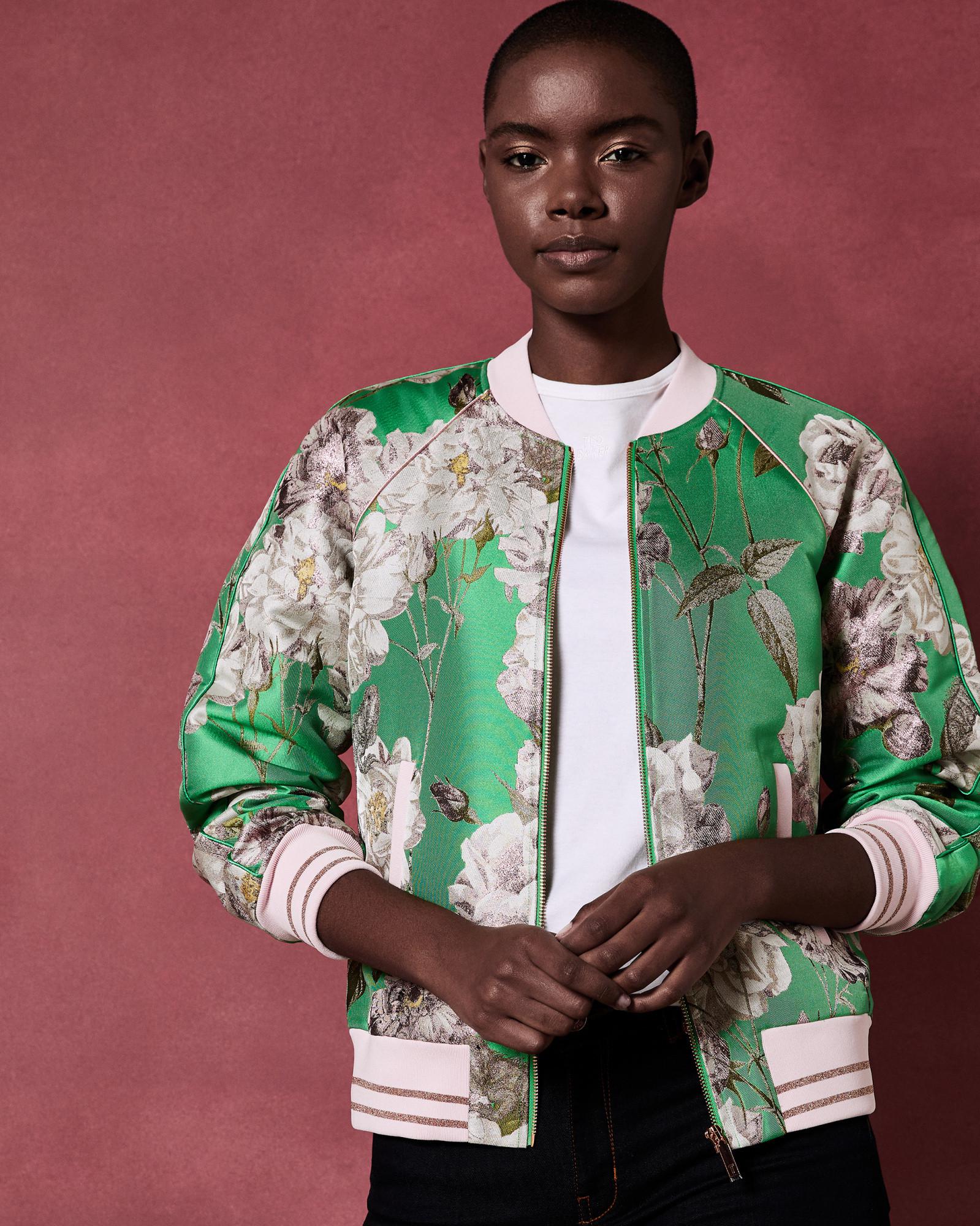 ted baker green bomber jacket