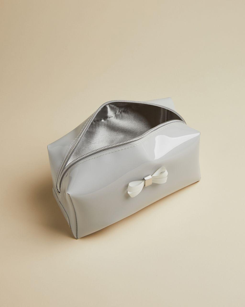 Ted Baker Synthetic Bow Detail Makeup Bag in Gray Lyst