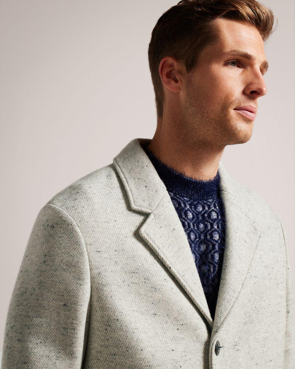 Ted Baker Three Button City Coat in Natural for Men | Lyst