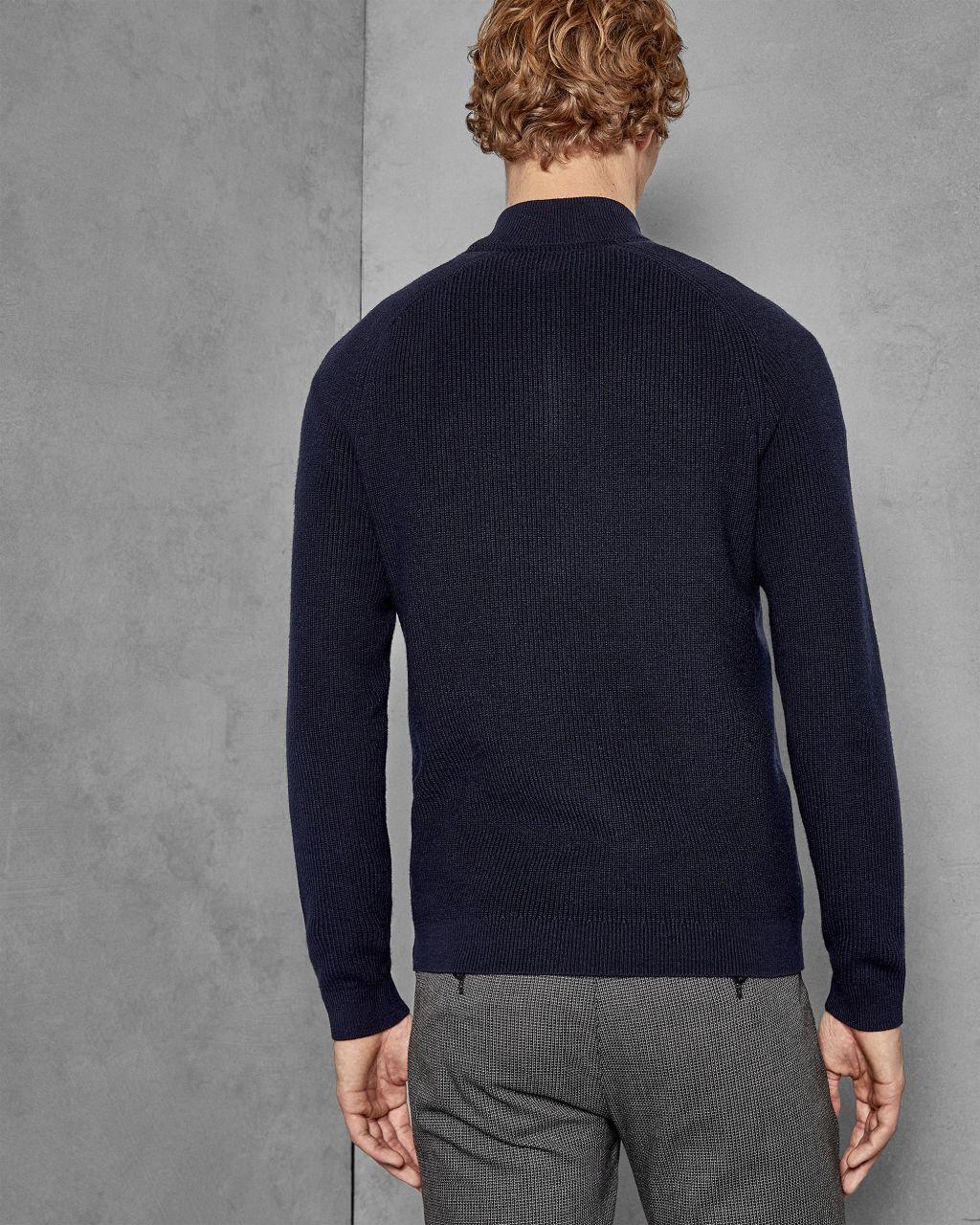 Ted Baker Synthetic Shurton Funnel Neck Sweater in Navy (Blue) for Men - Lyst