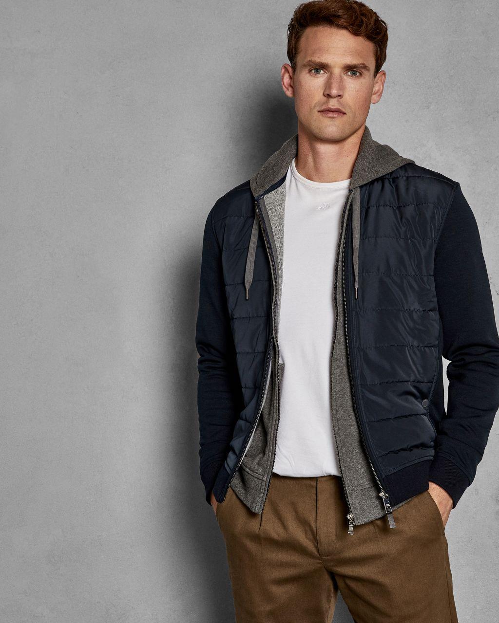 ted baker quilted funnel neck jacket