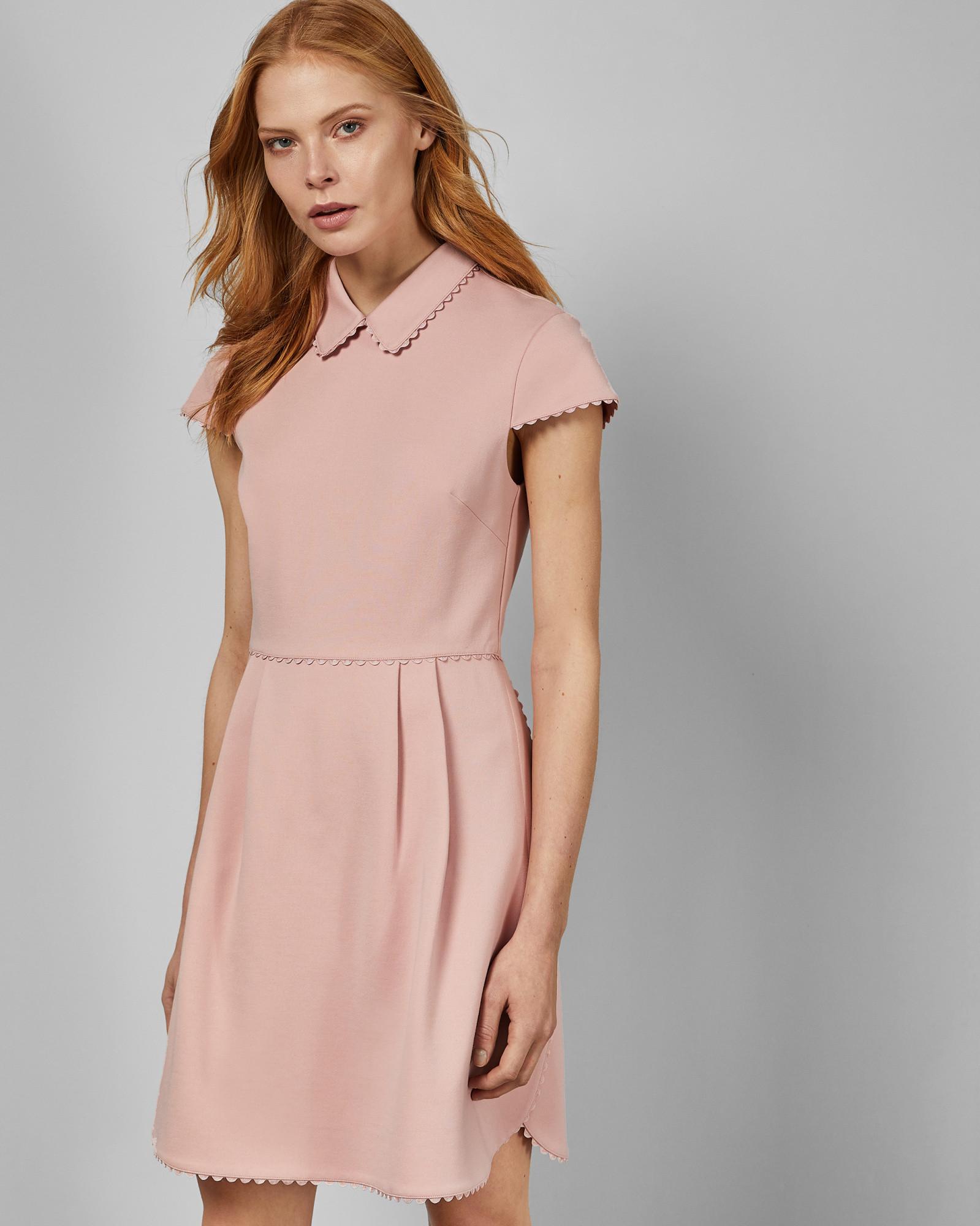 ted baker pink scallop dress