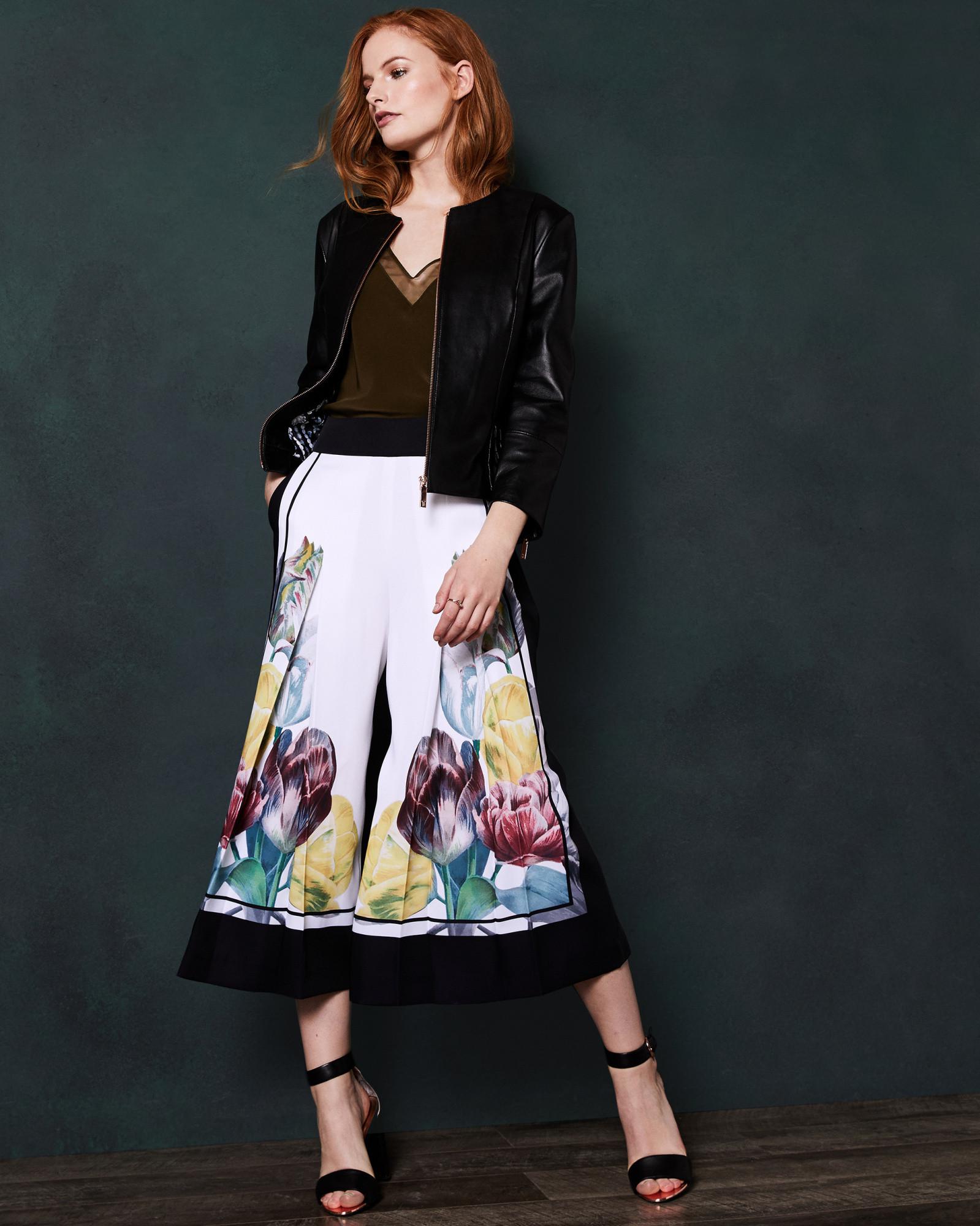 black frill leather jacket