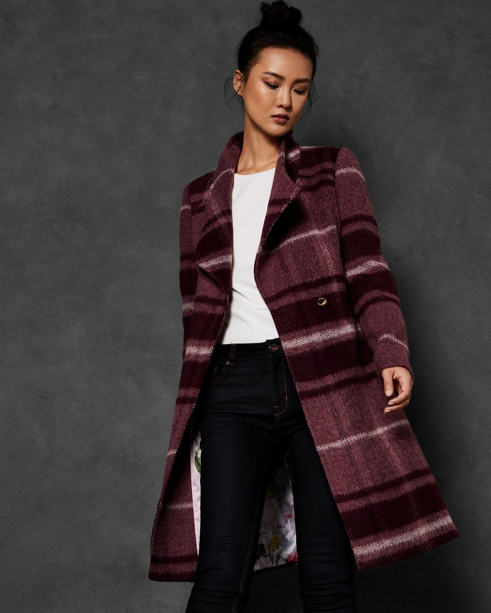 maroon ted baker coat