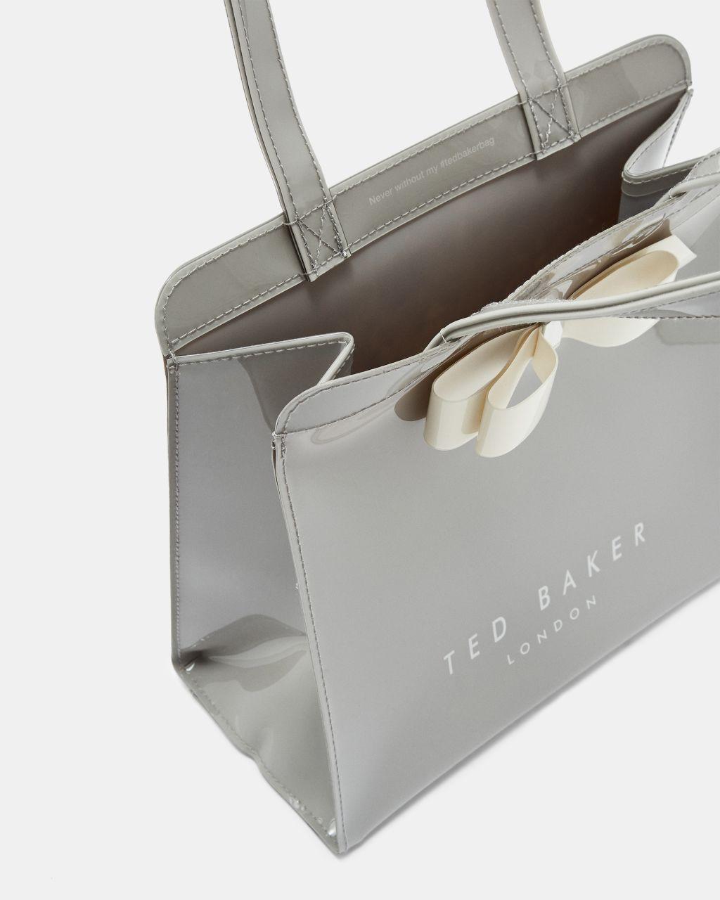 Ted Baker Almacon Bow Detail Large Icon Bag in Gray | Lyst