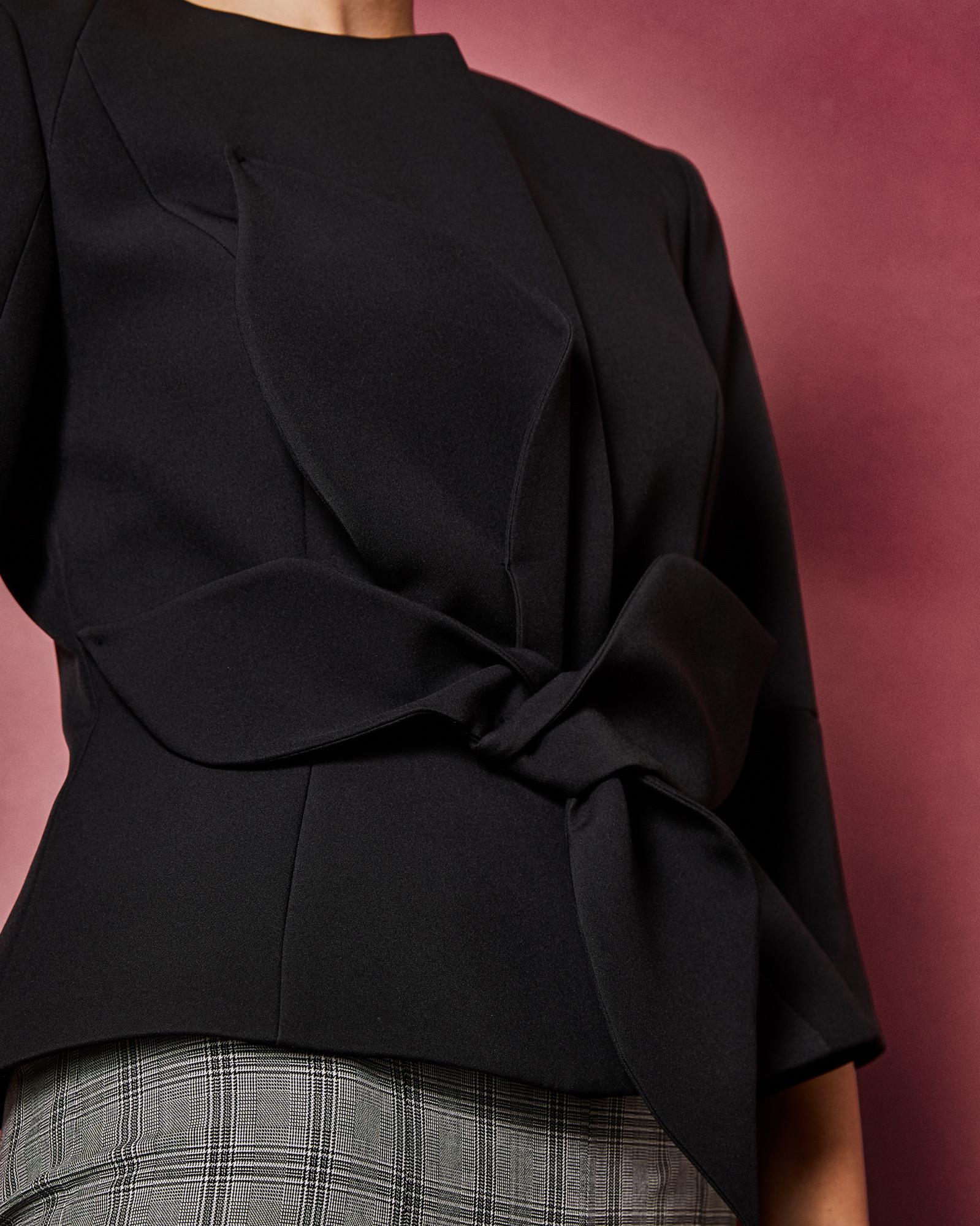 ted baker structured bow waist jacket