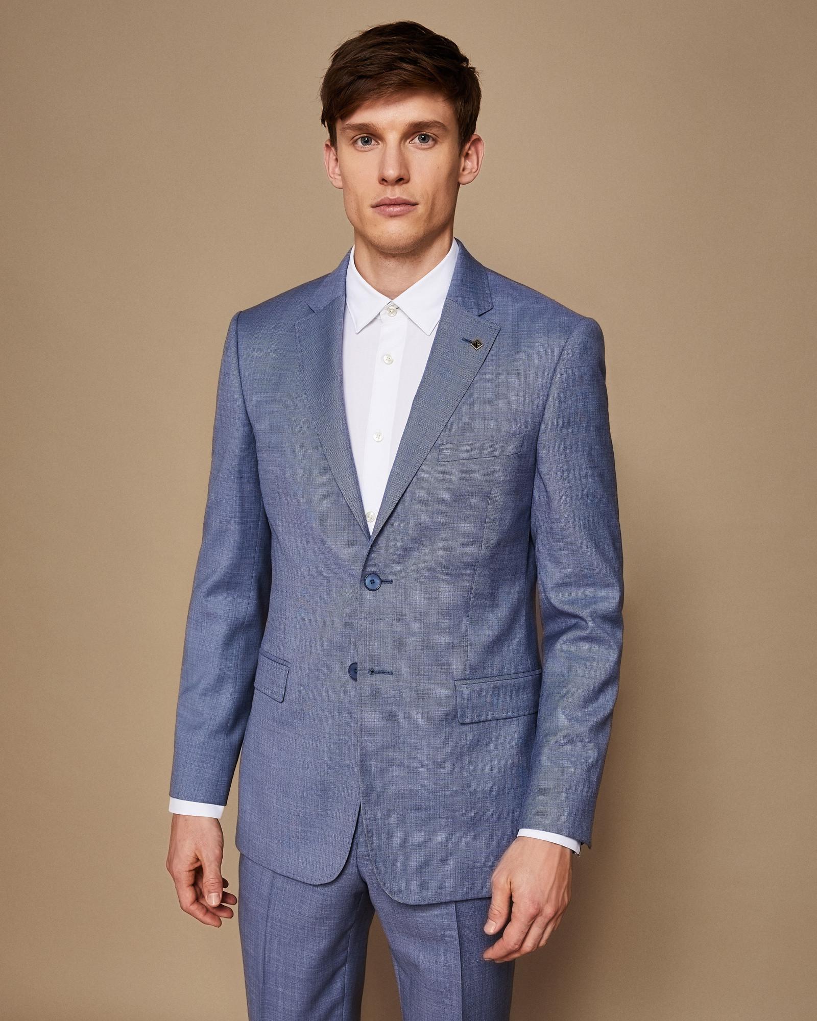 Lyst Ted Baker Debonair Plain Wool Suit Jacket in Blue for Men