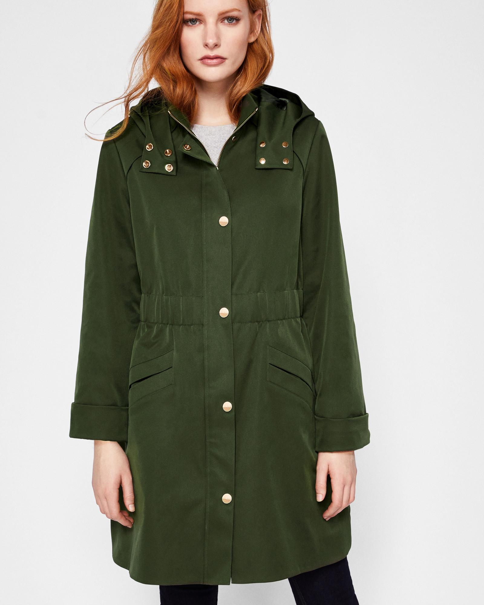Ted Baker Synthetic Lightweight Hooded Parka in Dark Green (Green) Lyst