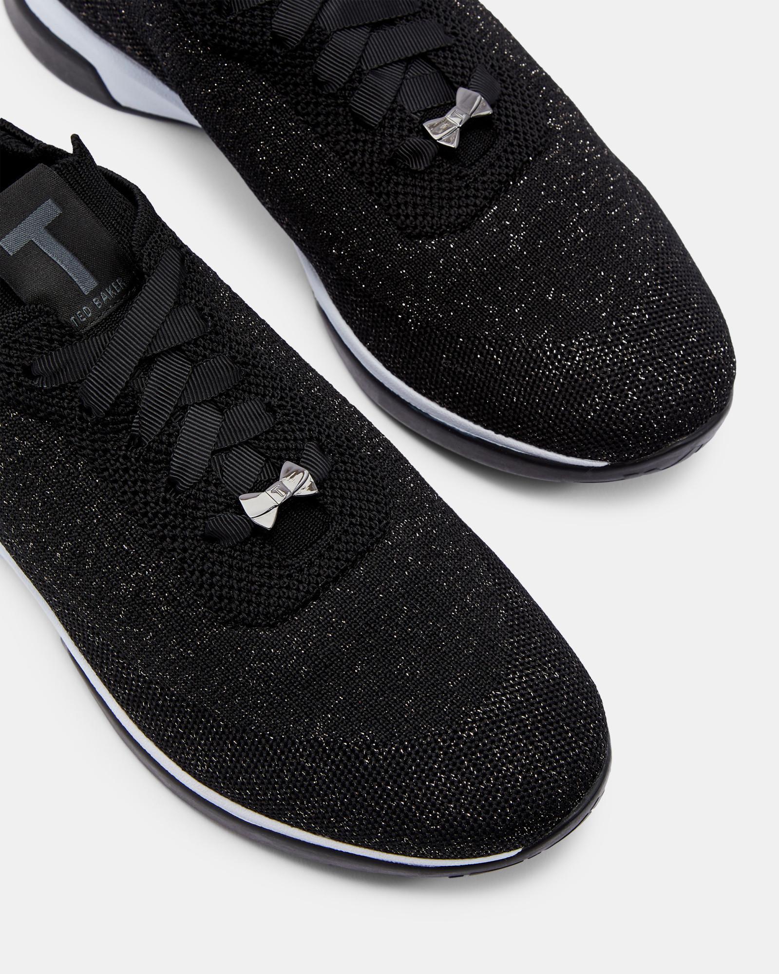 Ted Baker Women/'s Lyara Knit Lace Up Trainer Black