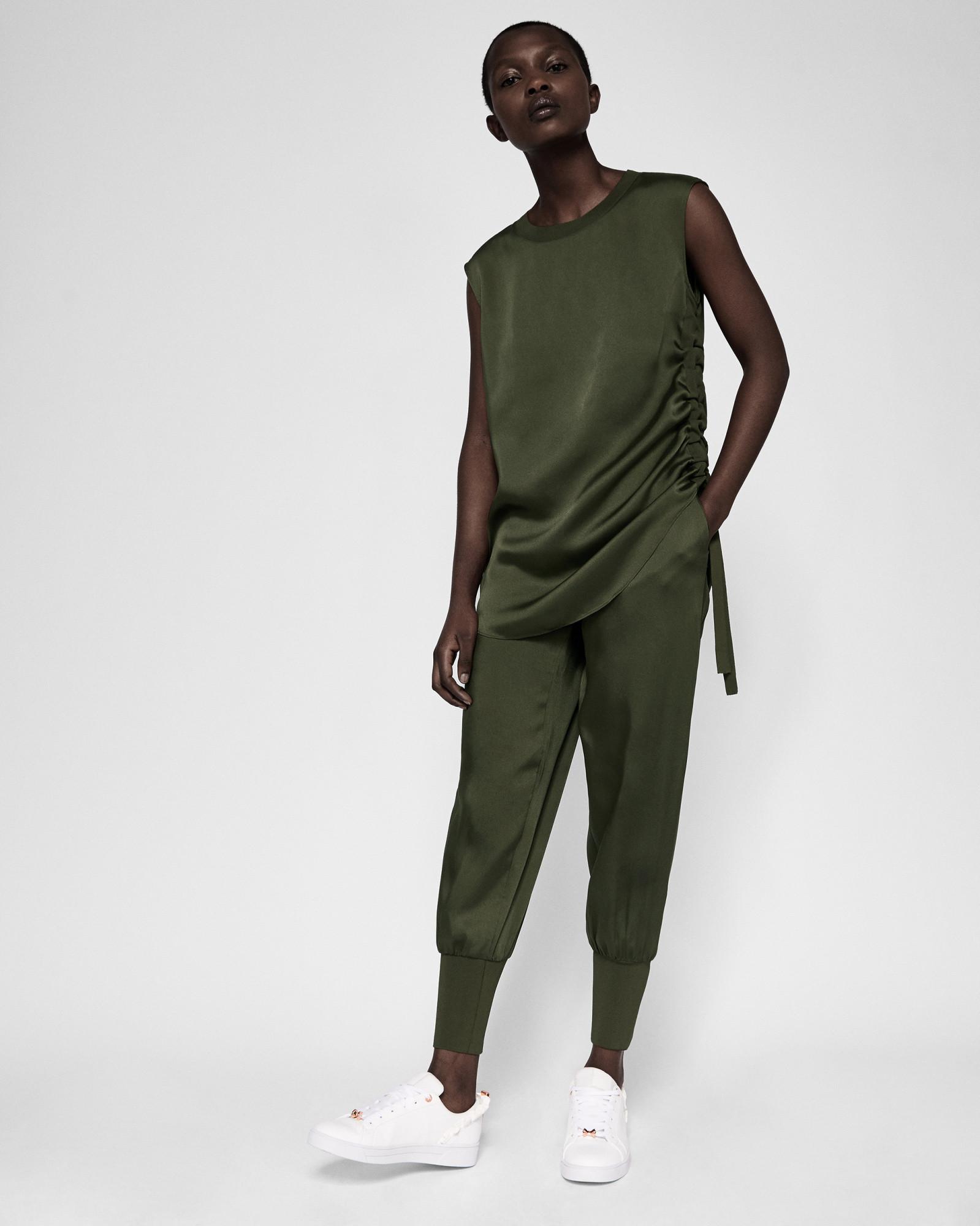 Ted Baker Satin Jogger With Knit Trim 